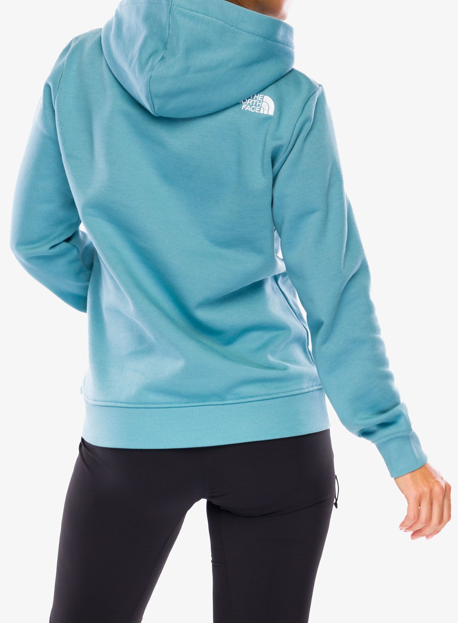 Dukserica s kapuljačom ženska The North Face Drew Peak Pullover Hoodie - algae blue