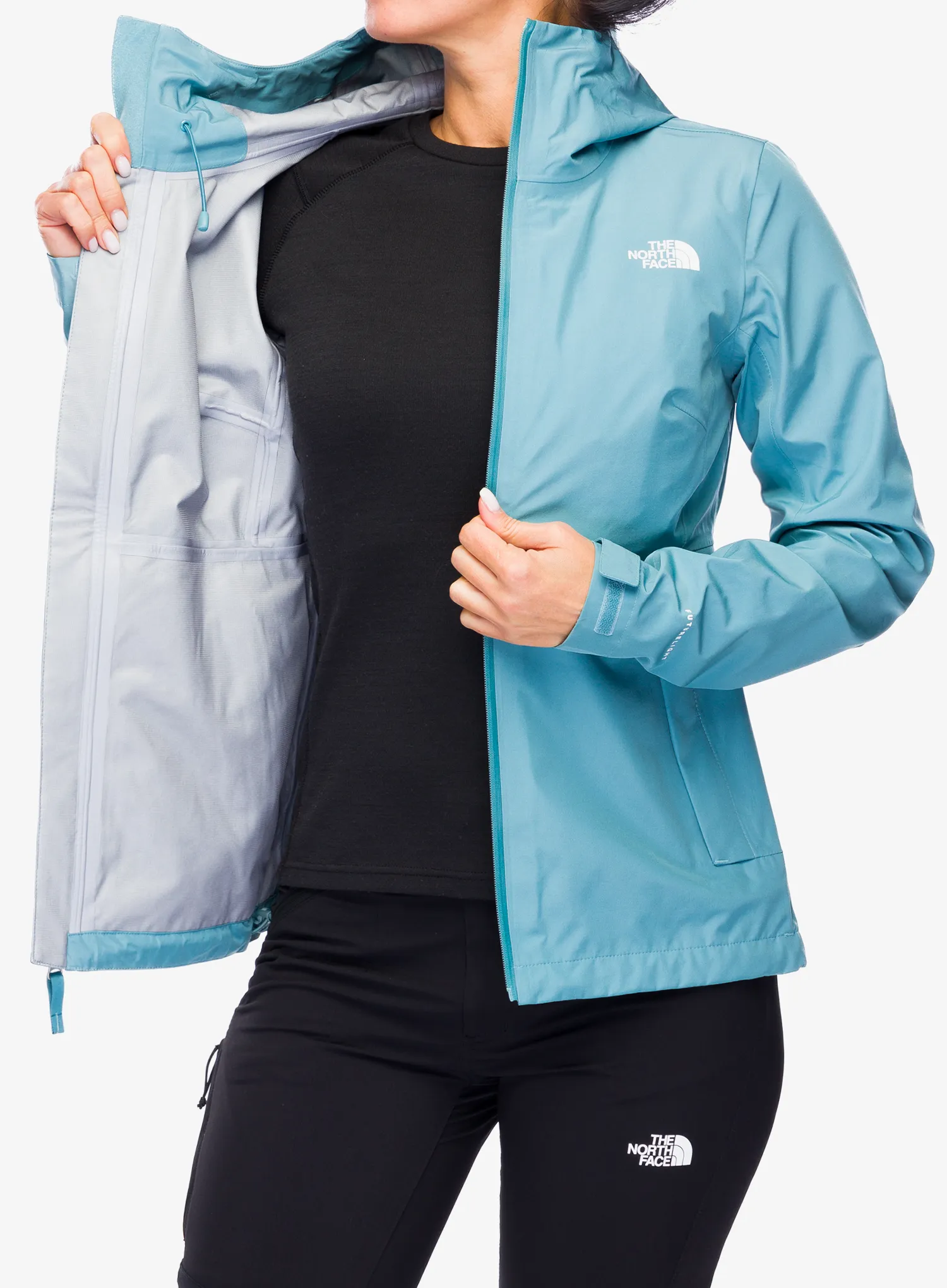 Ženska kišna jakna The North Face Dryzzle Futurelight Jacket - algae blue