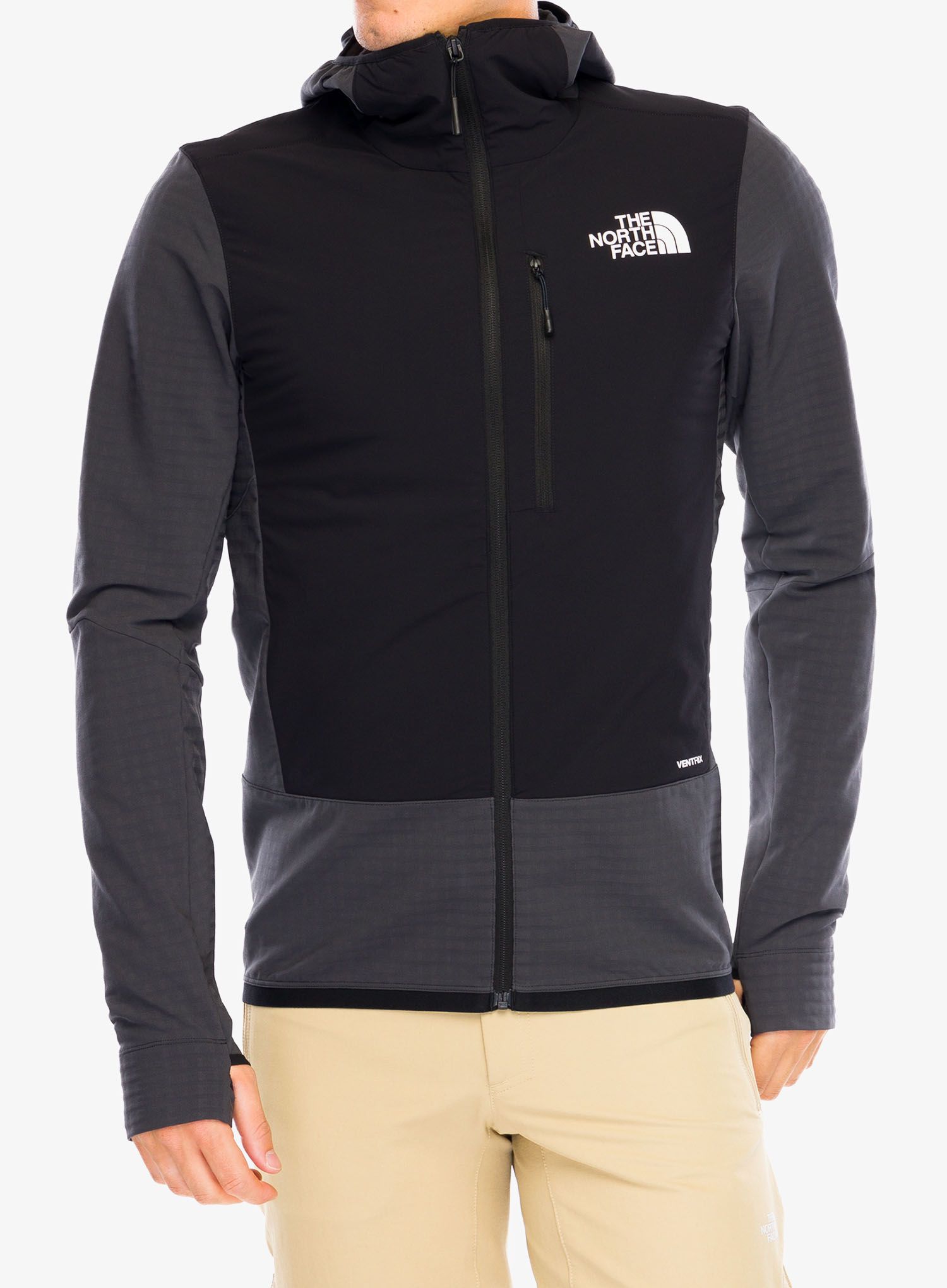 Hibridna jakna The North Face Elixir Hybrid Ventrix Midlayer - asphalt grey/tnf black