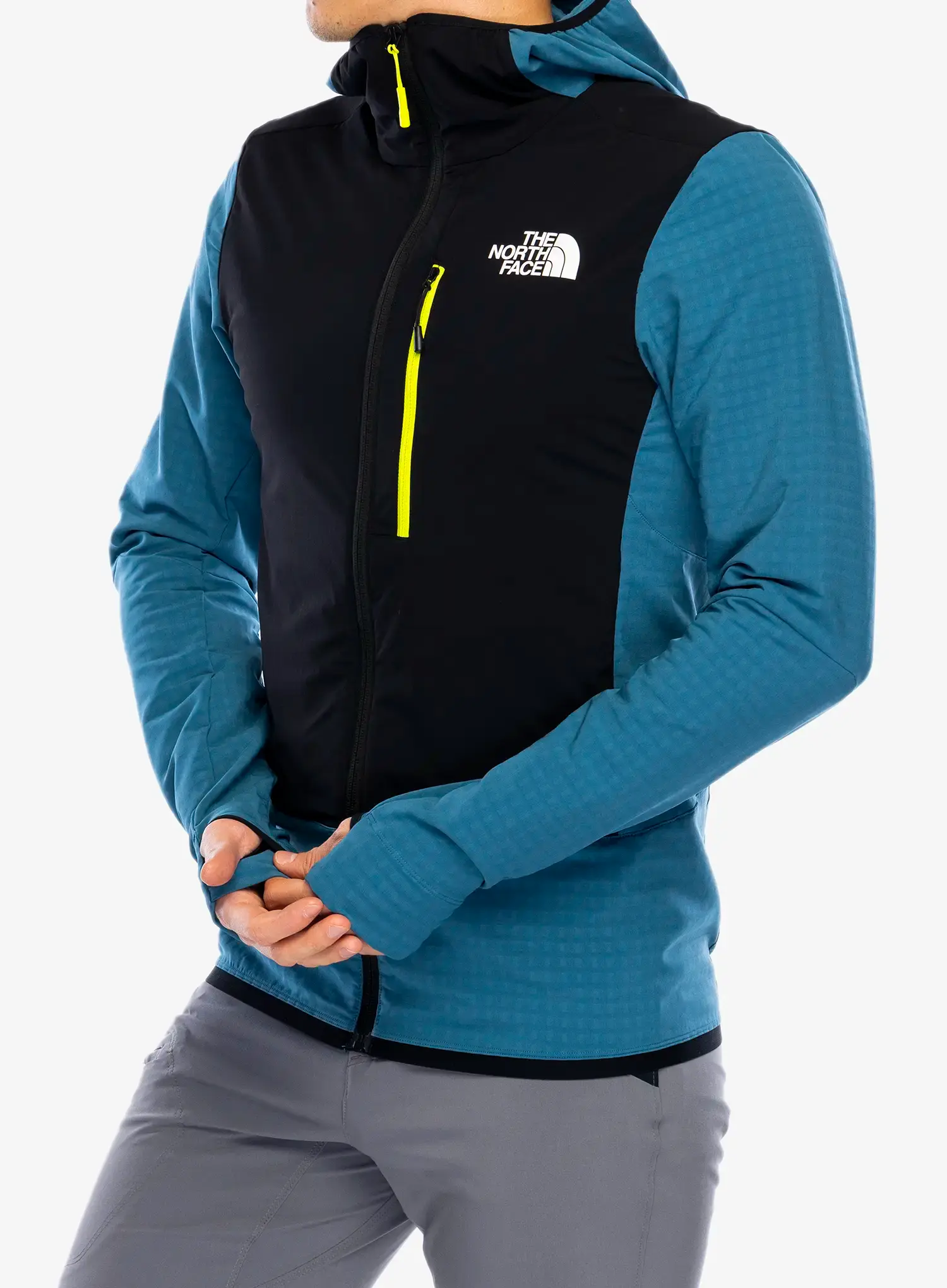 Hibridna jakna The North Face Elixir Hybrid Ventrix Midlayer - mallard blue/tnf black