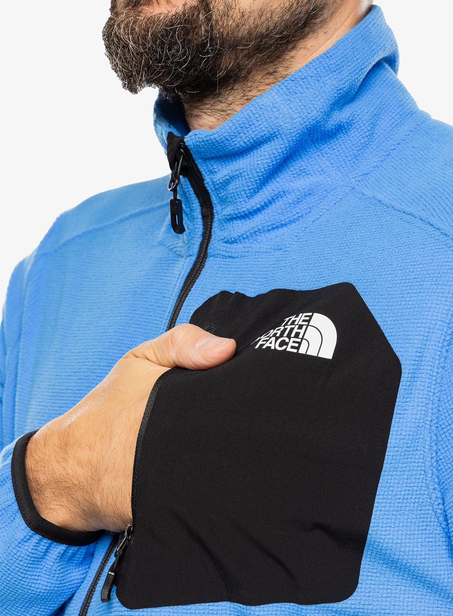 Dukserica od flisa The North Face Experit Grid Fleece - optic blue/black