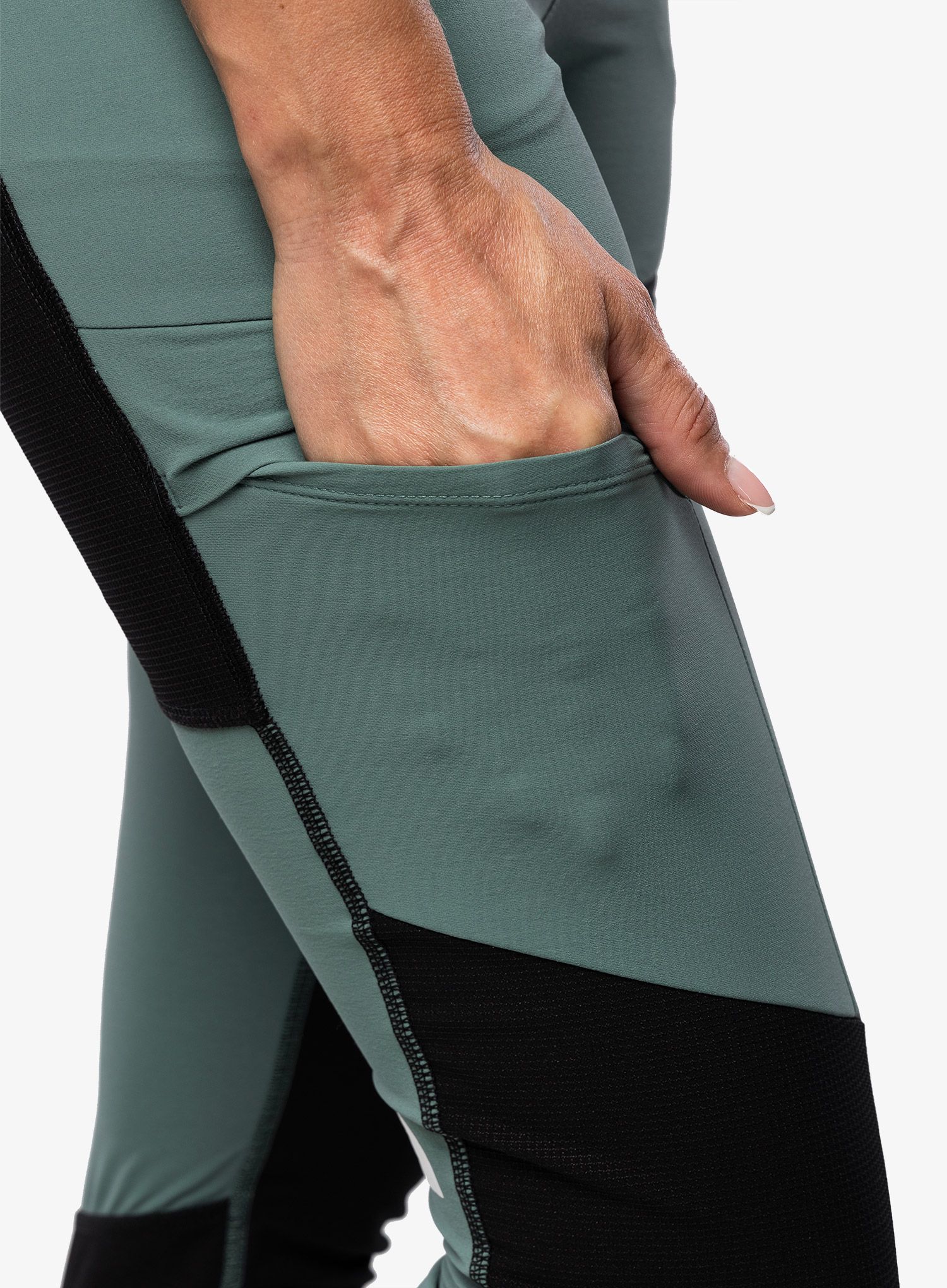 Ženske hlače The North Face Felik Alpine Tight - dark sage/black