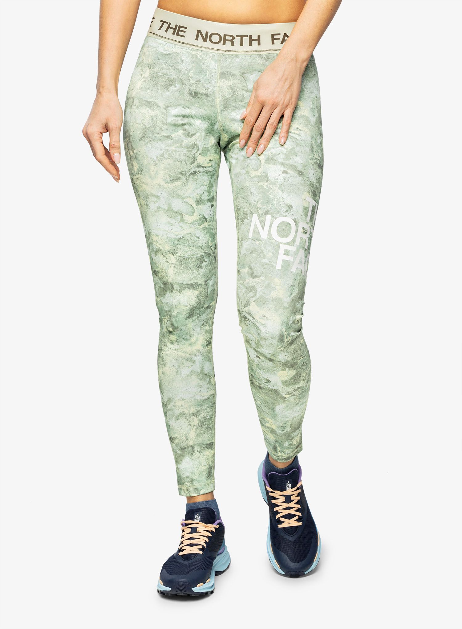 Ženske tajice The North Face Flex Mid Rise Tight - lime print