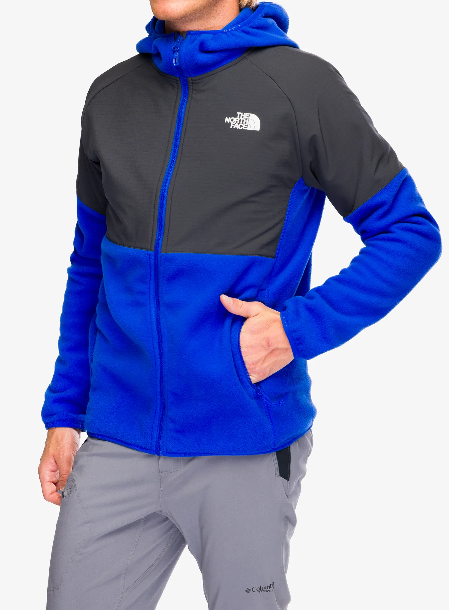 Majica s kapuljačom The North Face Glacier Heavyweight Full Zip HD - tnf blue/asphalt grey
