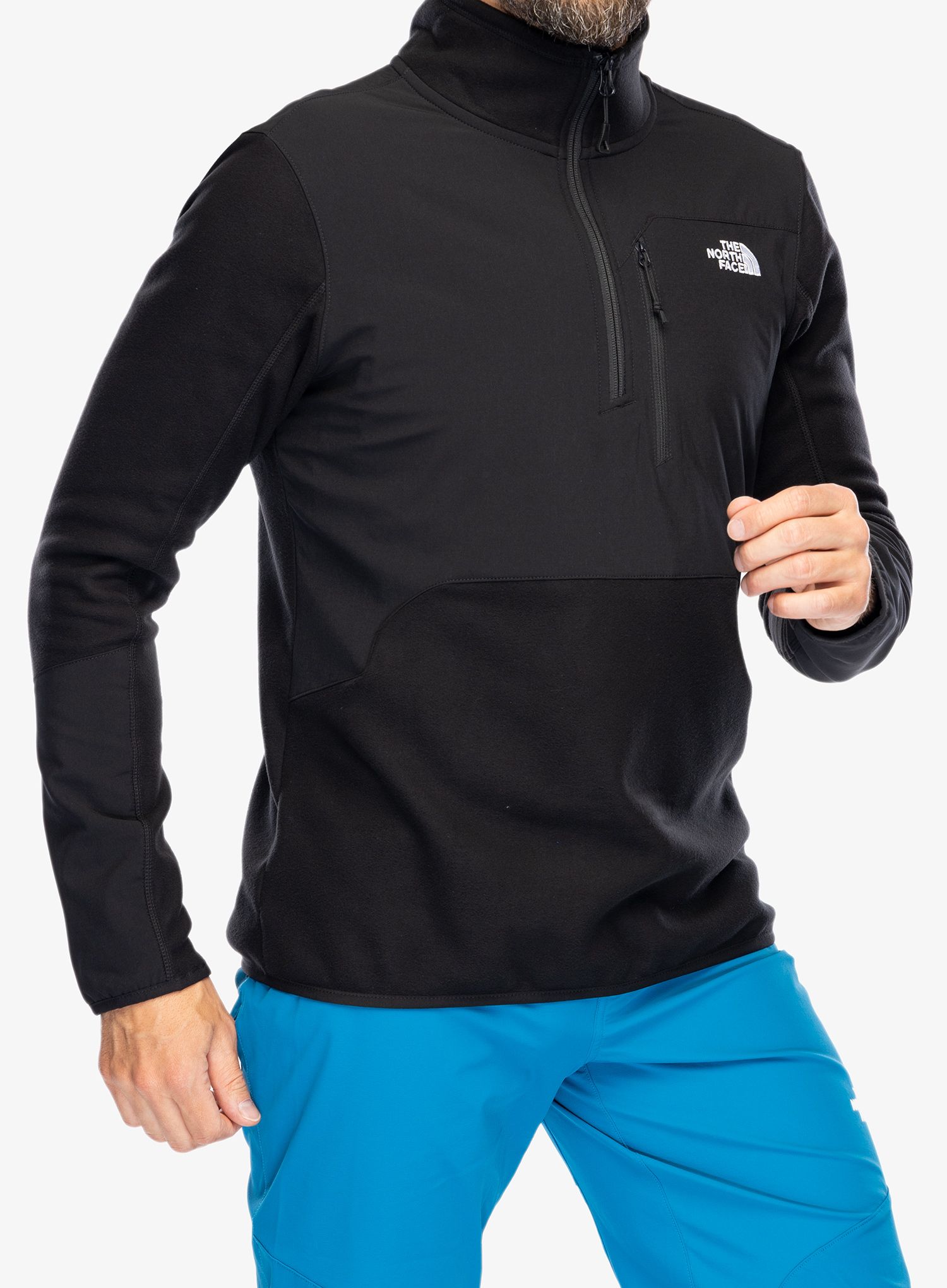 Dukserica od flisa The North Face Glacier Pro 1/4 Zip - black