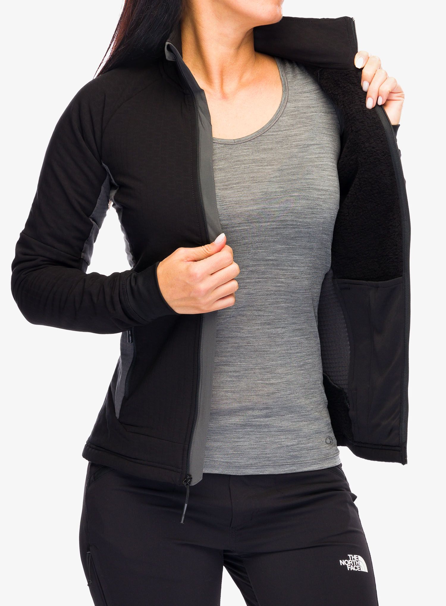 Ženska vjetrovka The North Face Highball Fleece - tnf black/anthracite grey