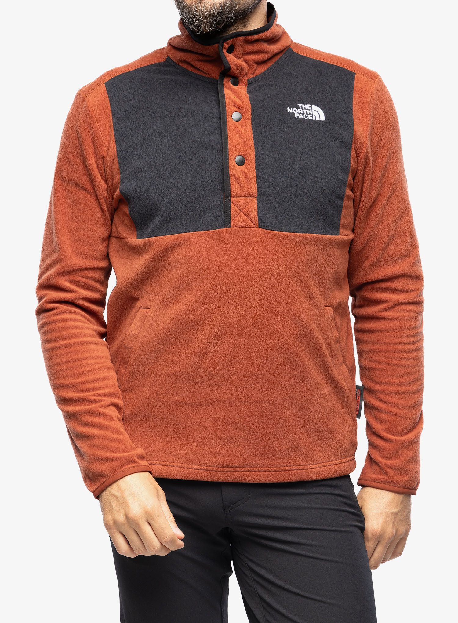 Dukserica od flisa The North Face Homesafe Snap Neck Fleece Pullover - brown/black