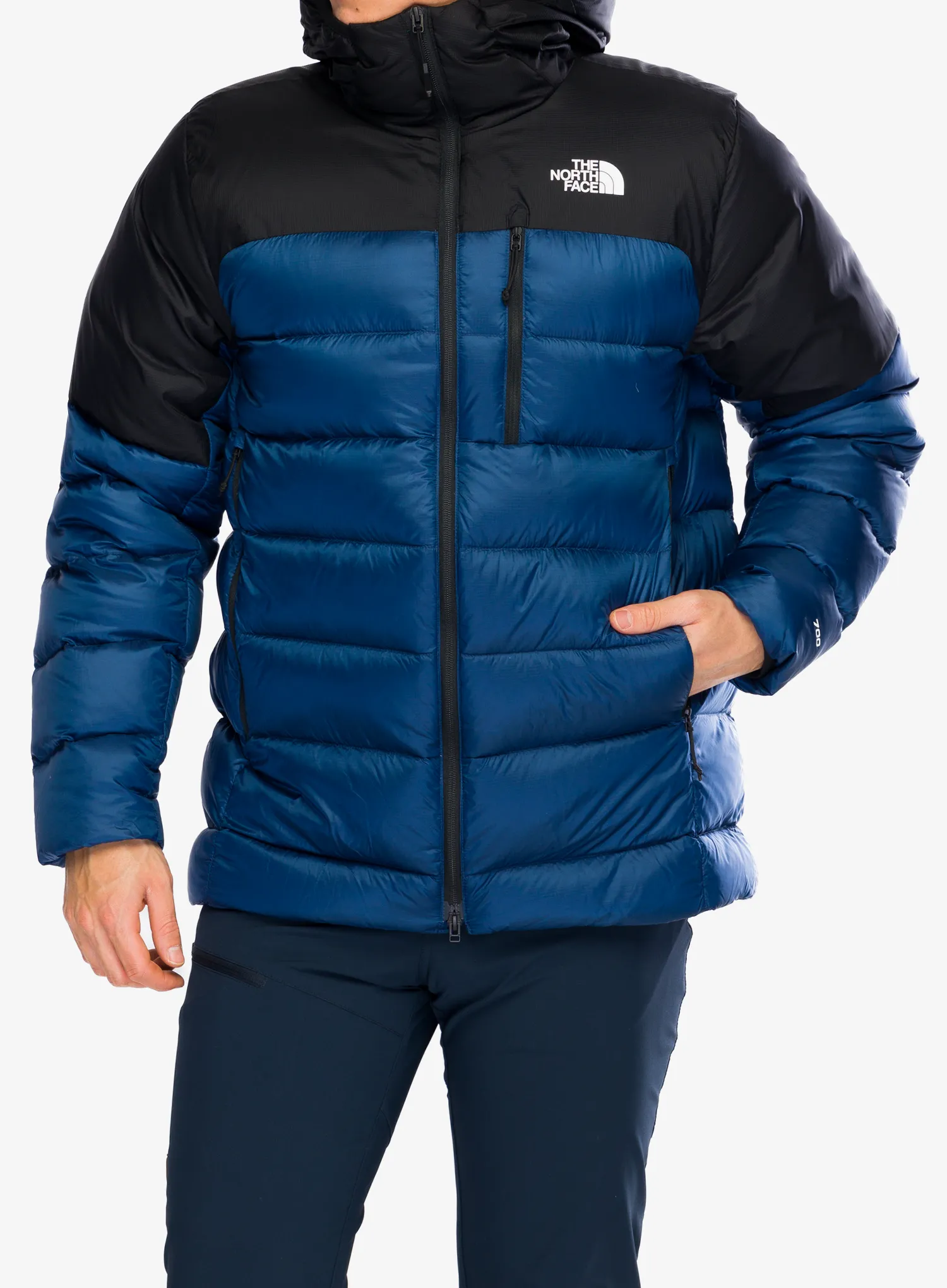 Pernata jakna The North Face Kalix Down Hoodie - shady blue/tnf black
