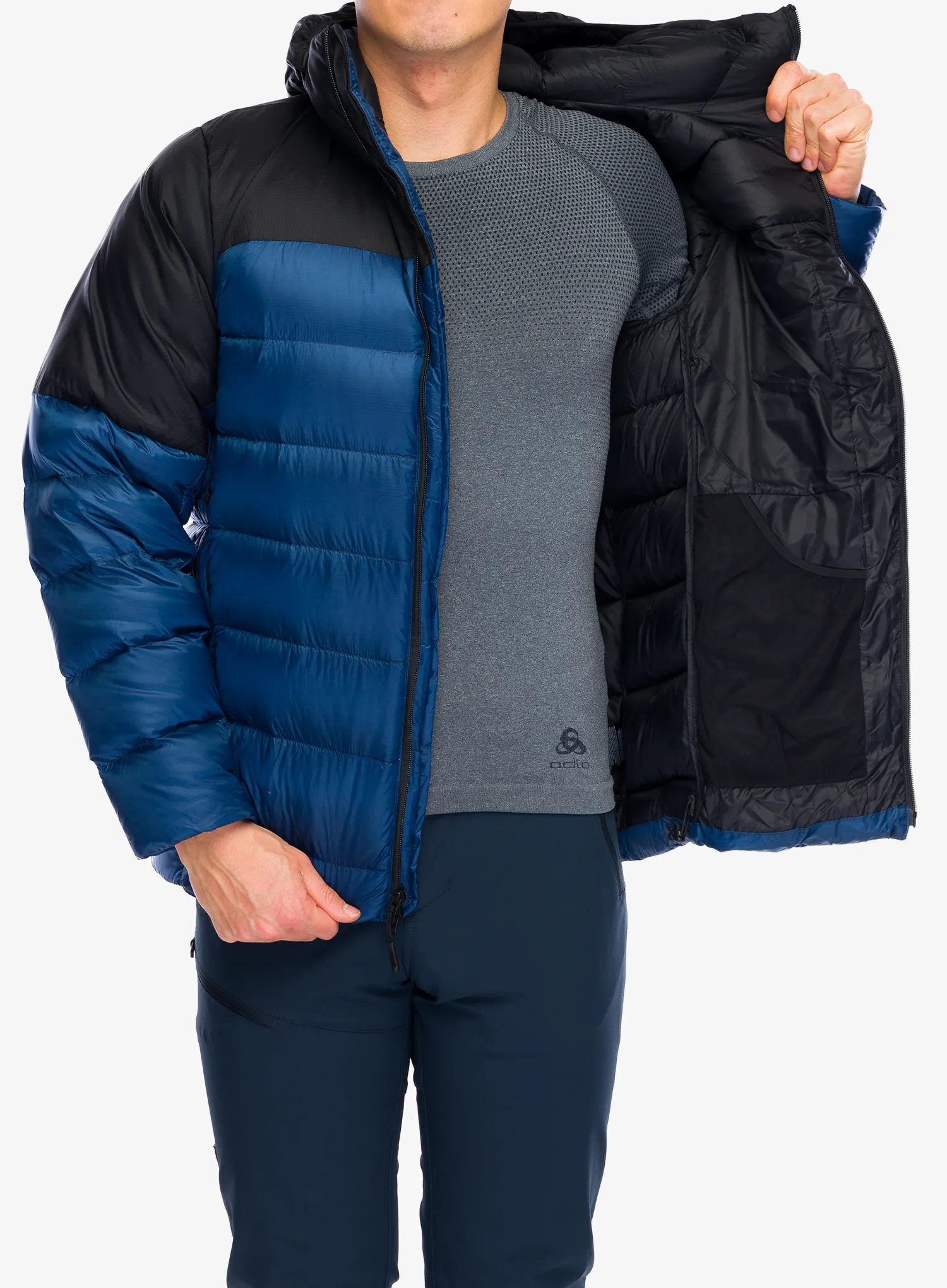 Pernata jakna The North Face Kalix Down Hoodie - shady blue/tnf black