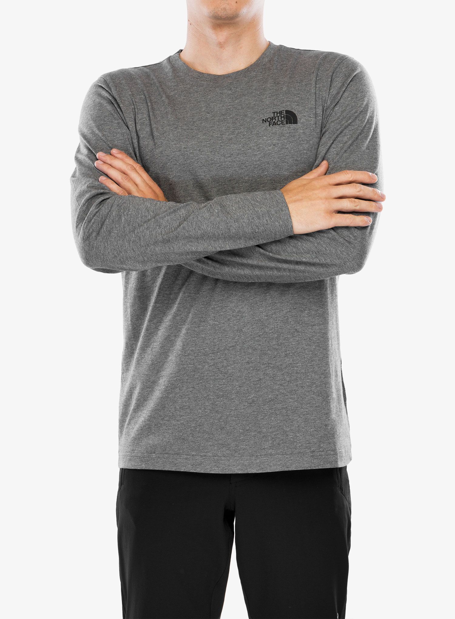 Majica dugih rukava The North Face  L/S Simple Dome Tee - tnf medium grey heather