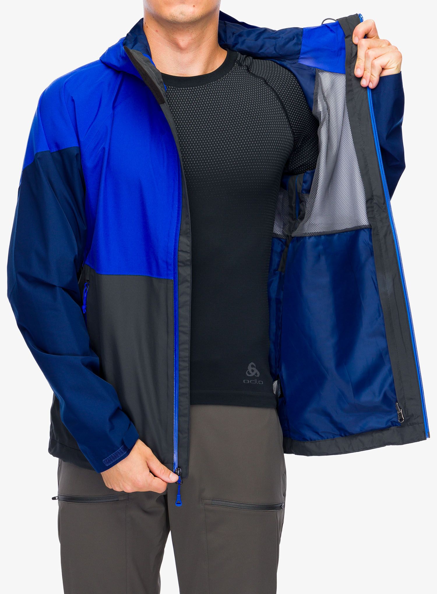 Kišna jakna The North Face Lightning Zip-In Jacket - asphalt grey/tnf blue