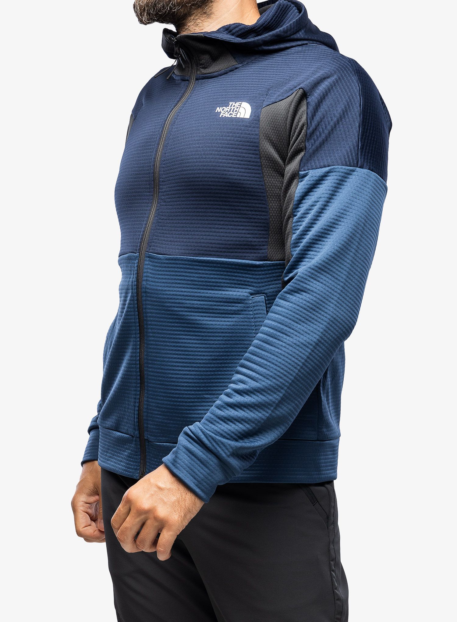 Majica s kapuljačom The North Face Ma Full Zip Fleece - blue/grey