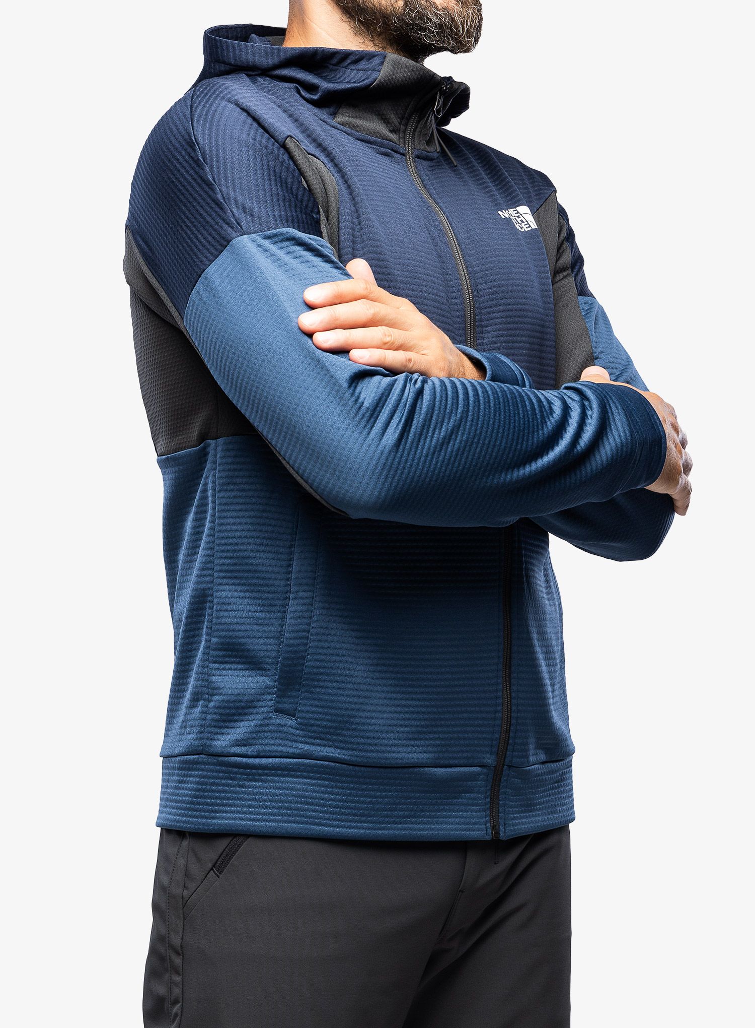 Majica s kapuljačom The North Face Ma Full Zip Fleece - blue/grey