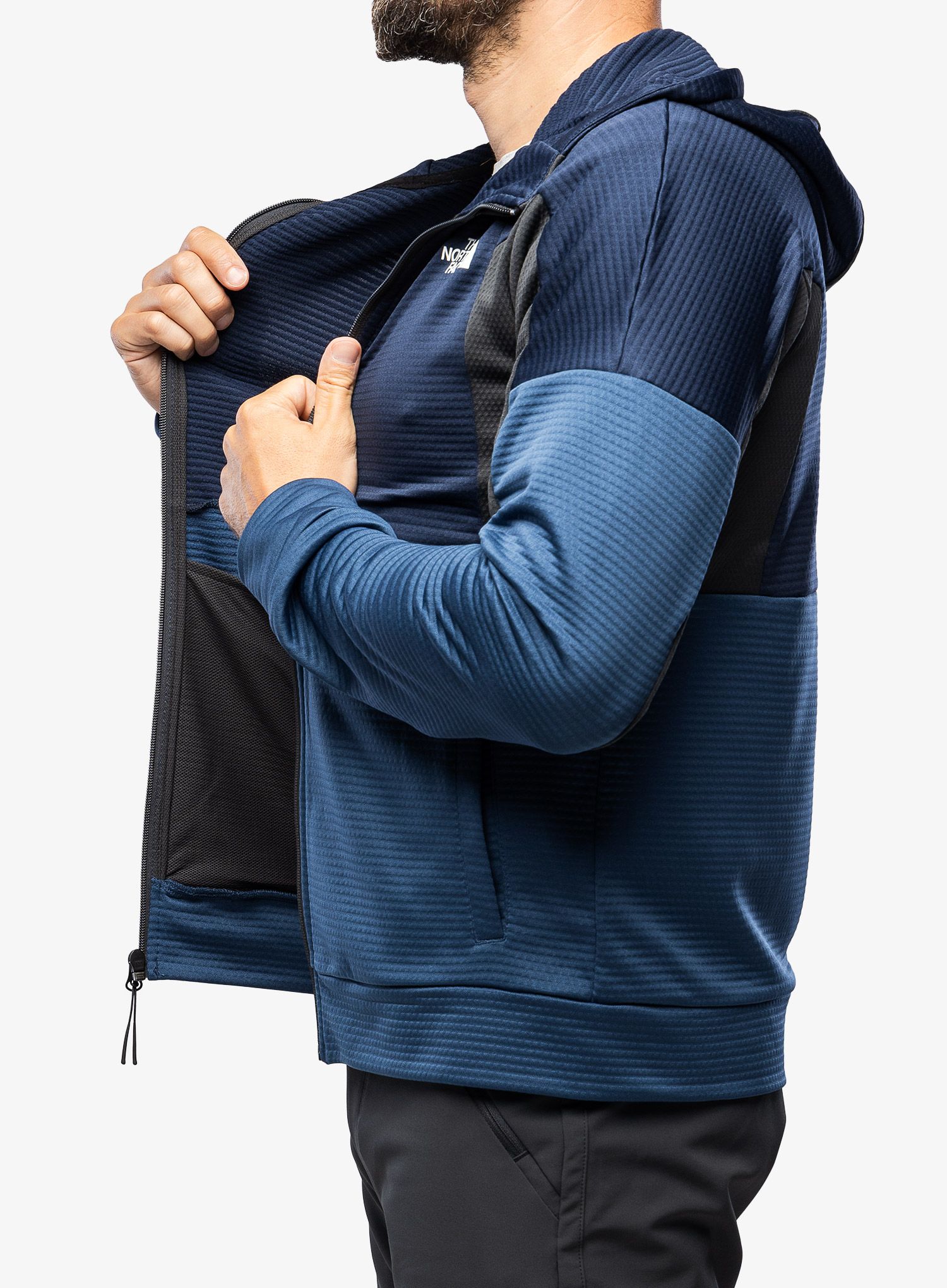 Majica s kapuljačom The North Face Ma Full Zip Fleece - blue/grey