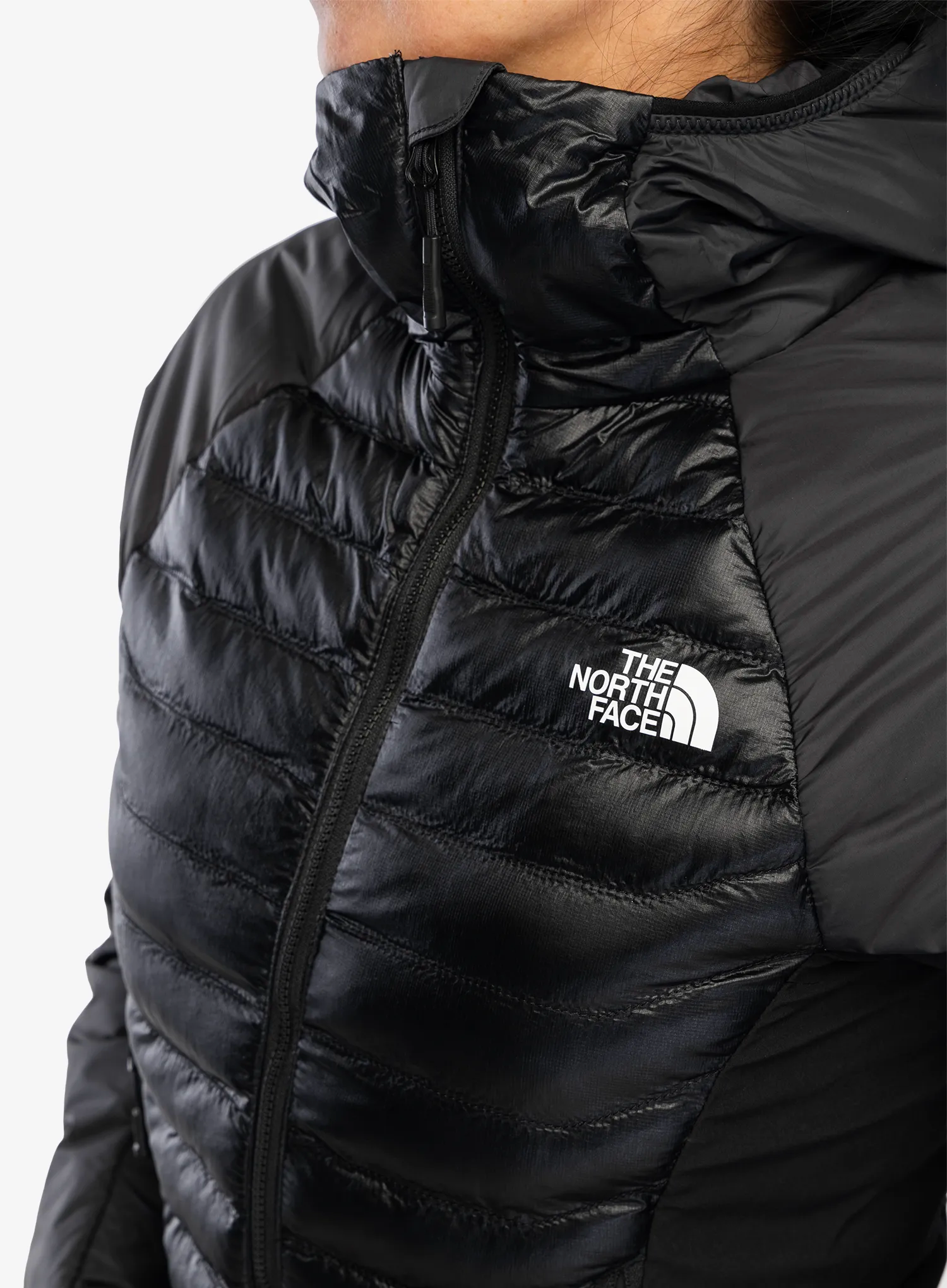 Ženska hibridna jakna The North Face Macugnaga Hybrid Insulation - asphalt grey/tnf black