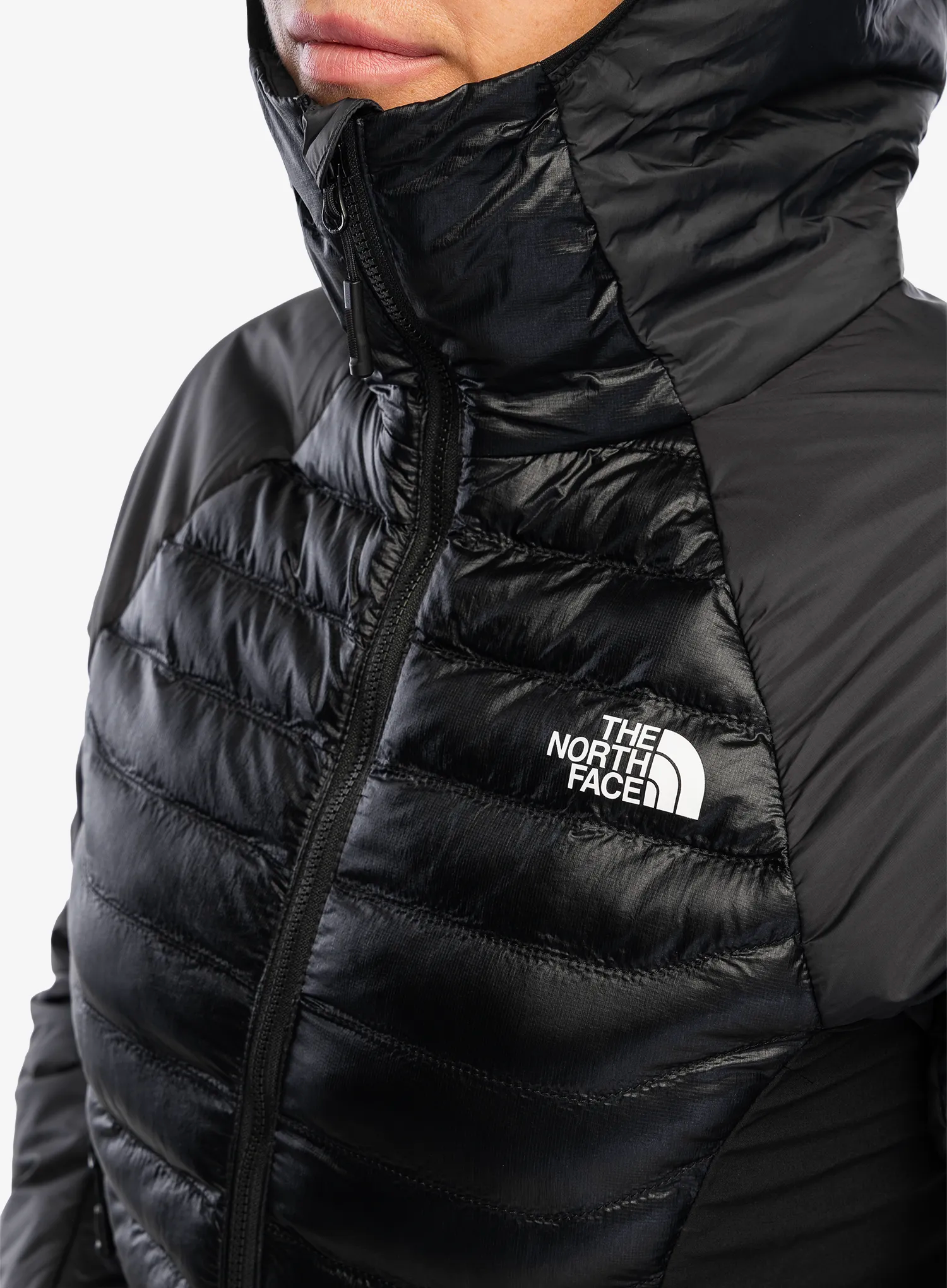 Ženska hibridna jakna The North Face Macugnaga Hybrid Insulation - asphalt grey/tnf black