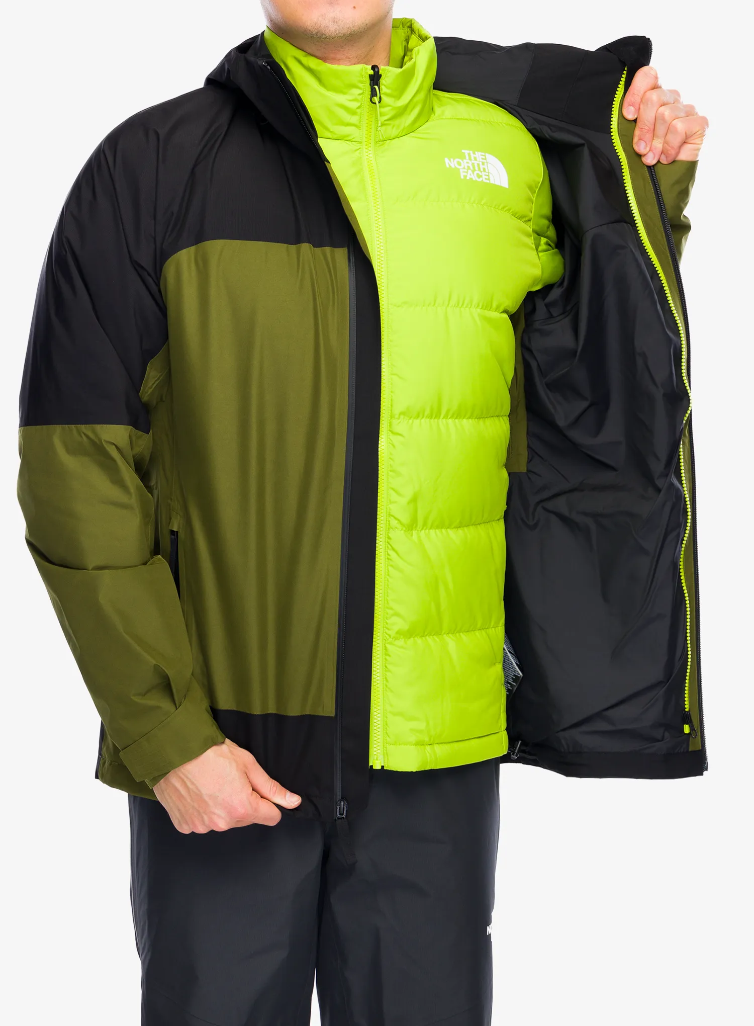 Jakna 3u1 The North Face Mountain Light Triclimate GTX Jacket - forest olive/tnf black