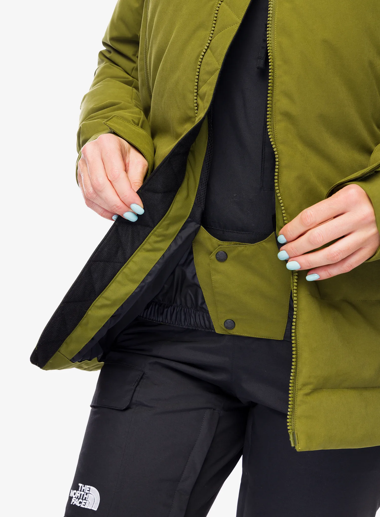 Ženska skijaška jakna The North Face Pallie Down Jacket - forest olive/forest olive