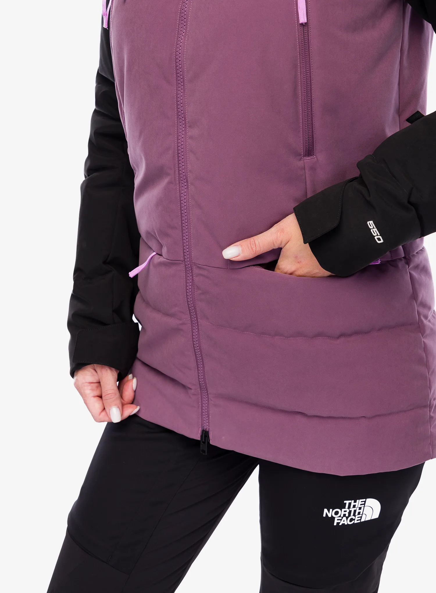 Ženska skijaška jakna The North Face Pallie Down Jacket - midnight mauve/tnf black