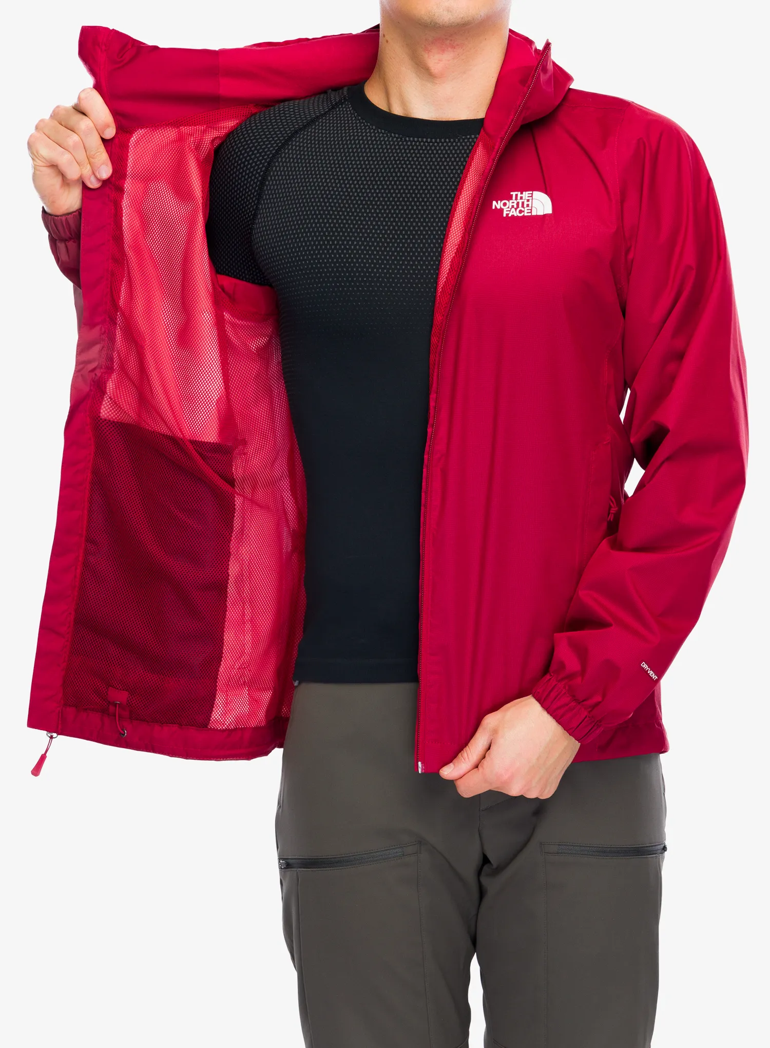 Kišna jakna The North Face Quest Jacket - garnet red black heather