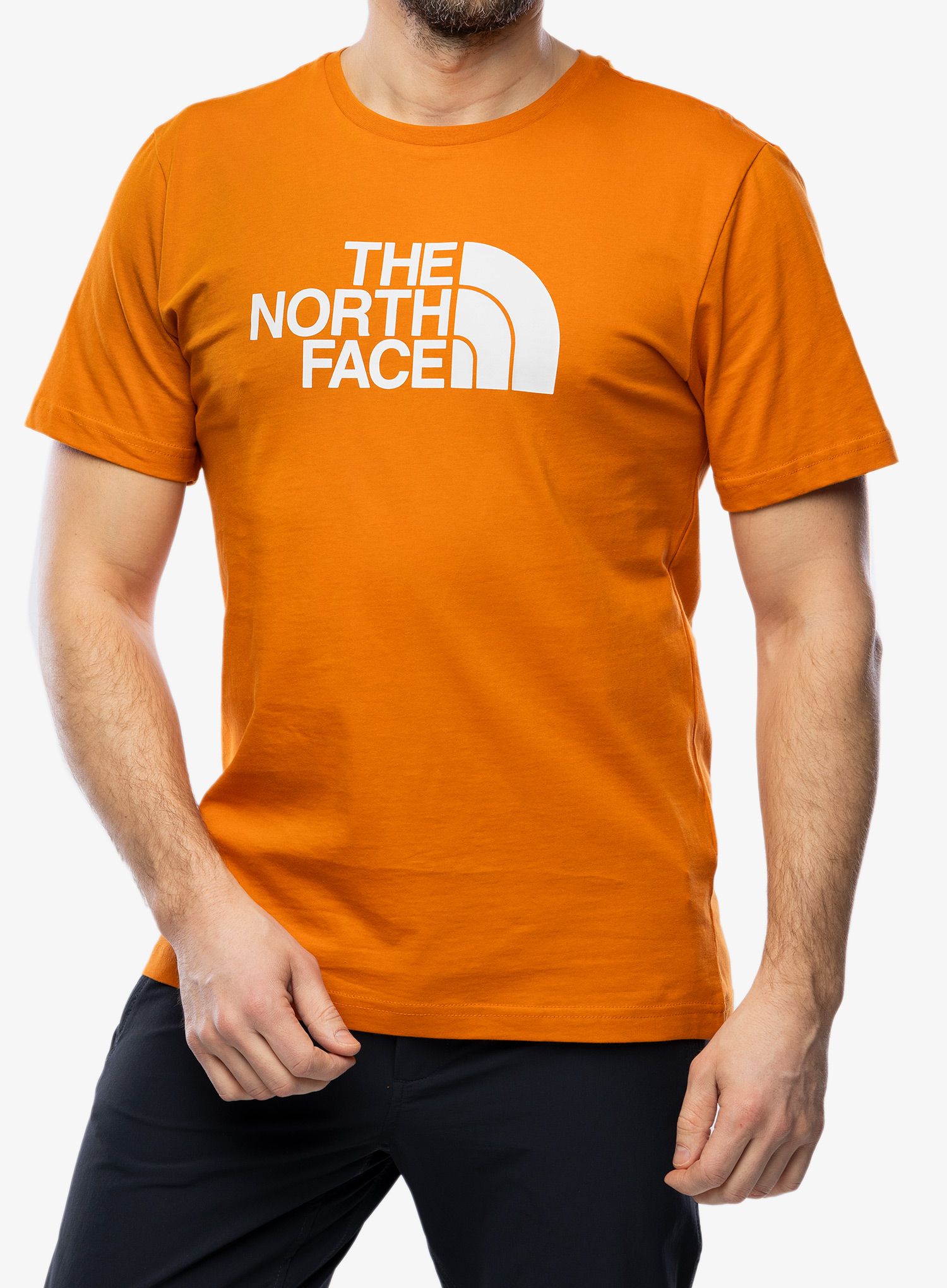 Majica s tiskom The North Face S/S Easy Tee - desert rust