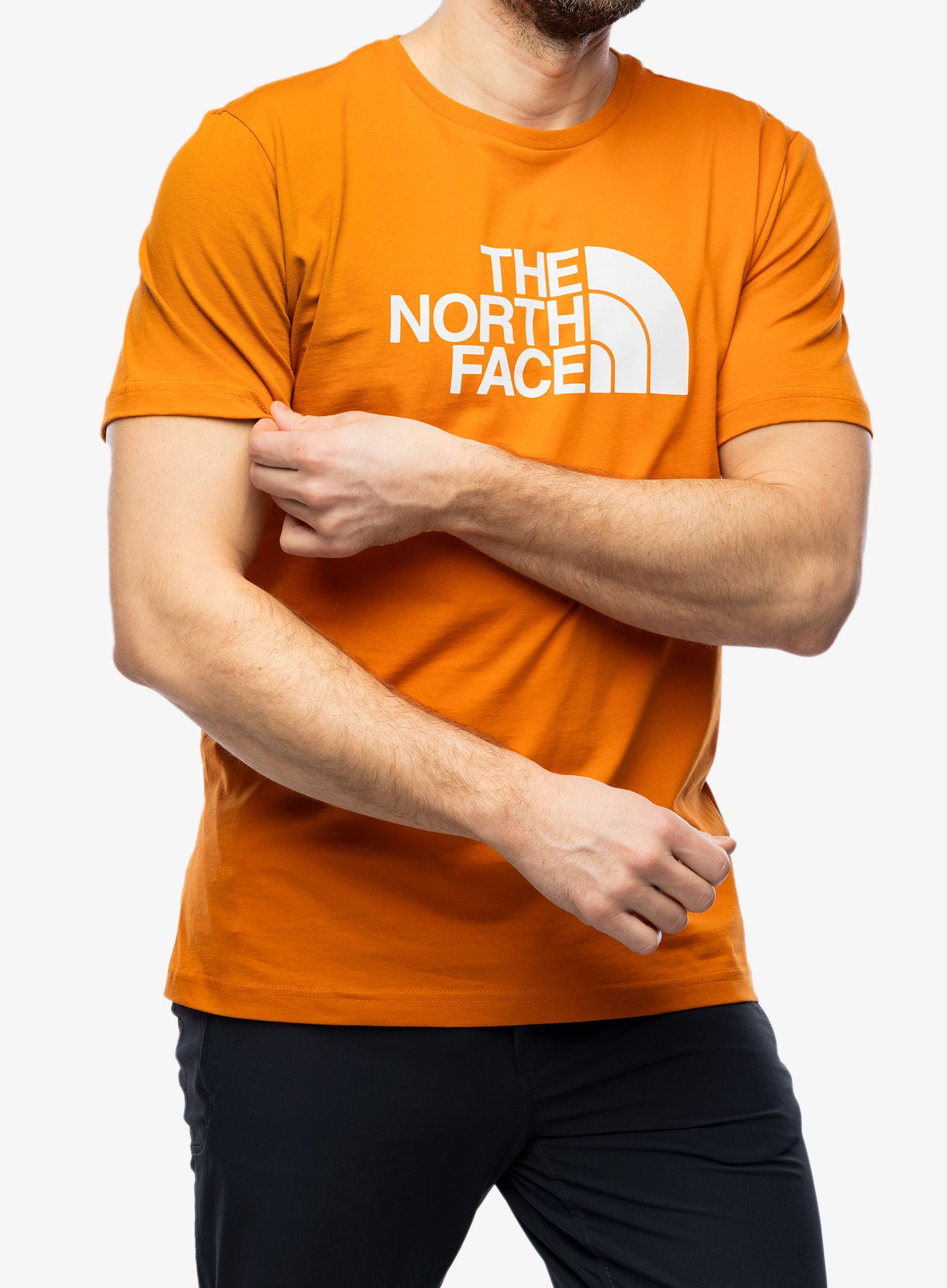 Majica s tiskom The North Face S/S Easy Tee - desert rust