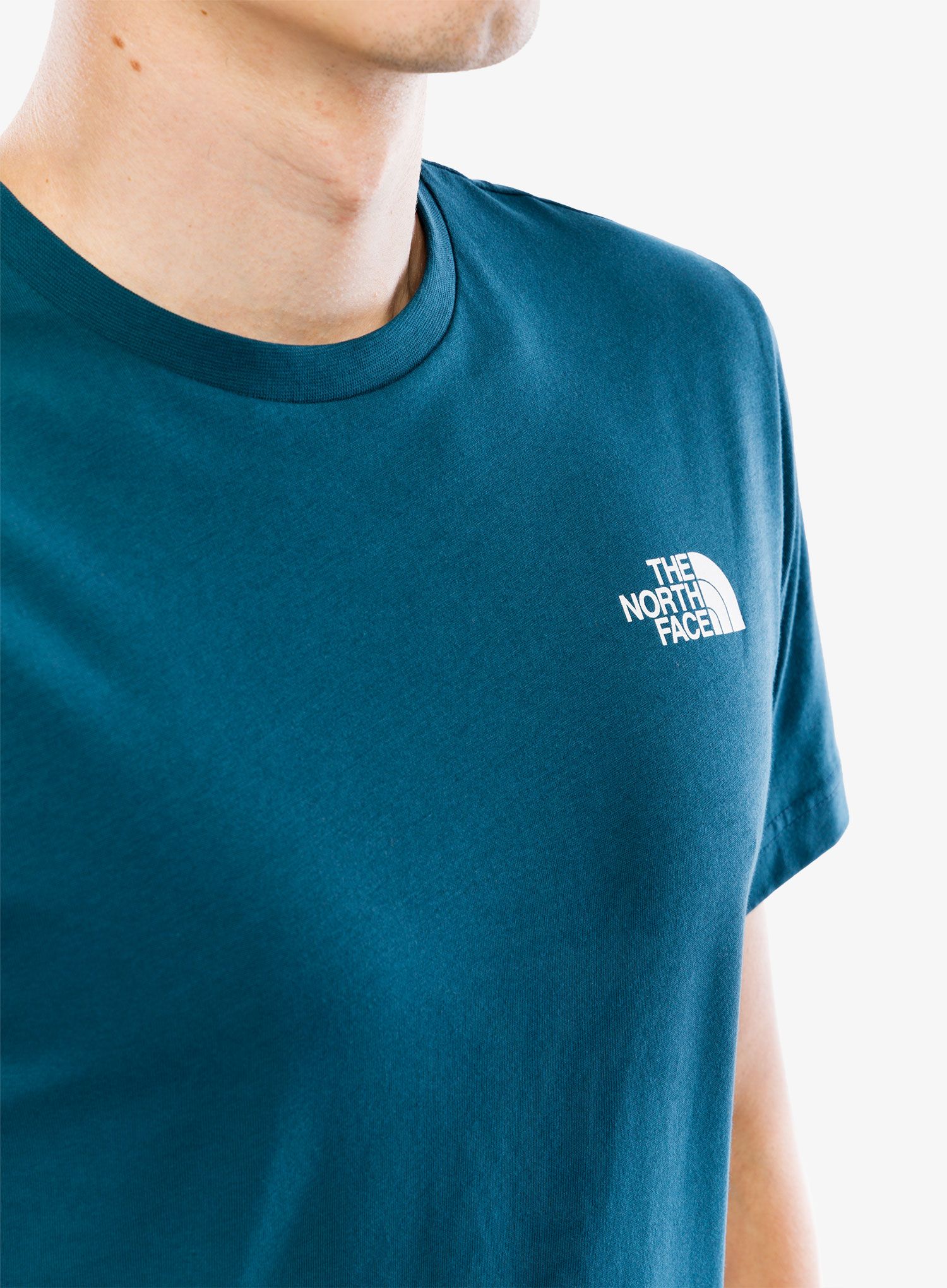 Pamučna majica The North Face S/S Redbox Tee - midnight petrol/tnf red