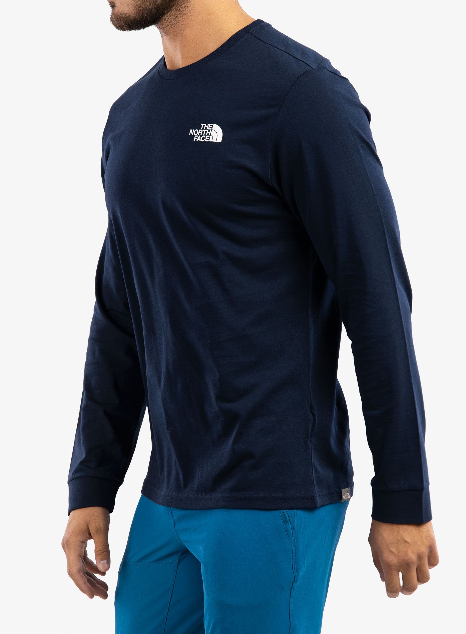 Majica dugih rukava The North Face Simple Dome Tee L/S - summit navy