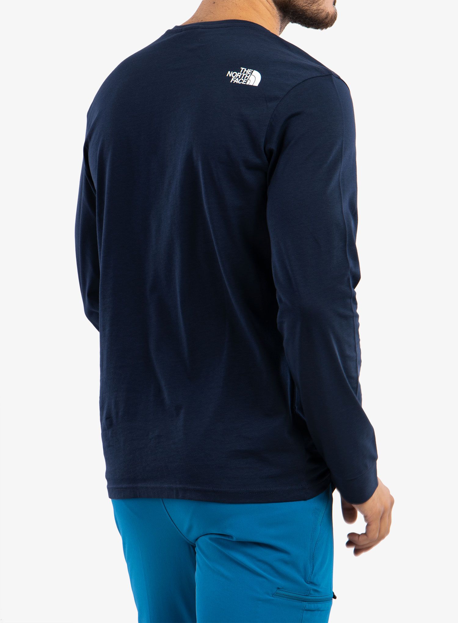 Majica dugih rukava The North Face Simple Dome Tee L/S - summit navy