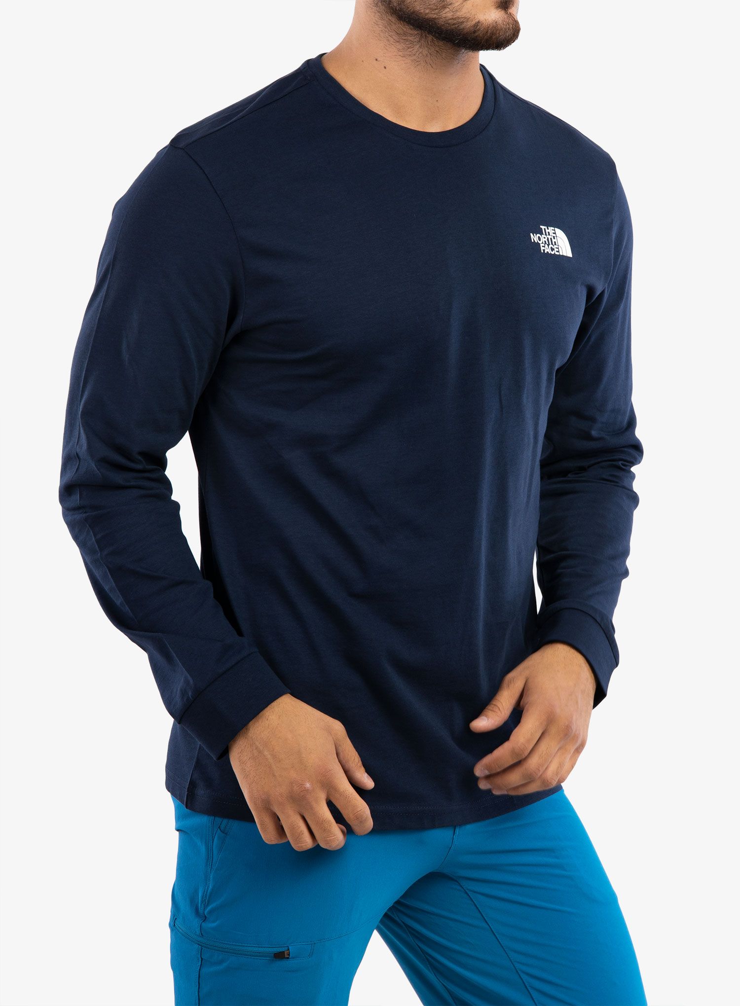Majica dugih rukava The North Face Simple Dome Tee L/S - summit navy