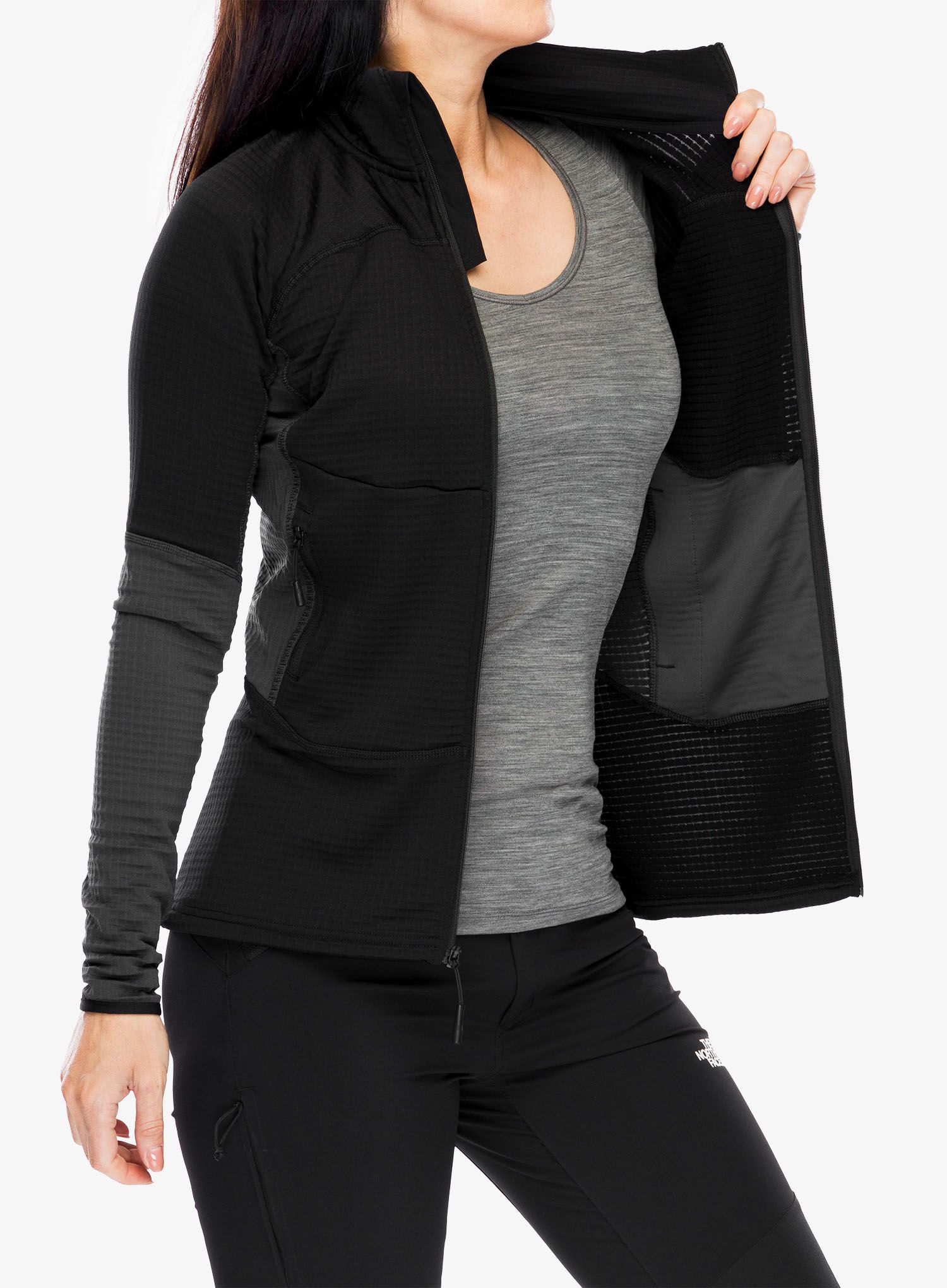 Ženska dukserica bez kapuljače The North Face Stormgap Powergrid Jacket - black/grey