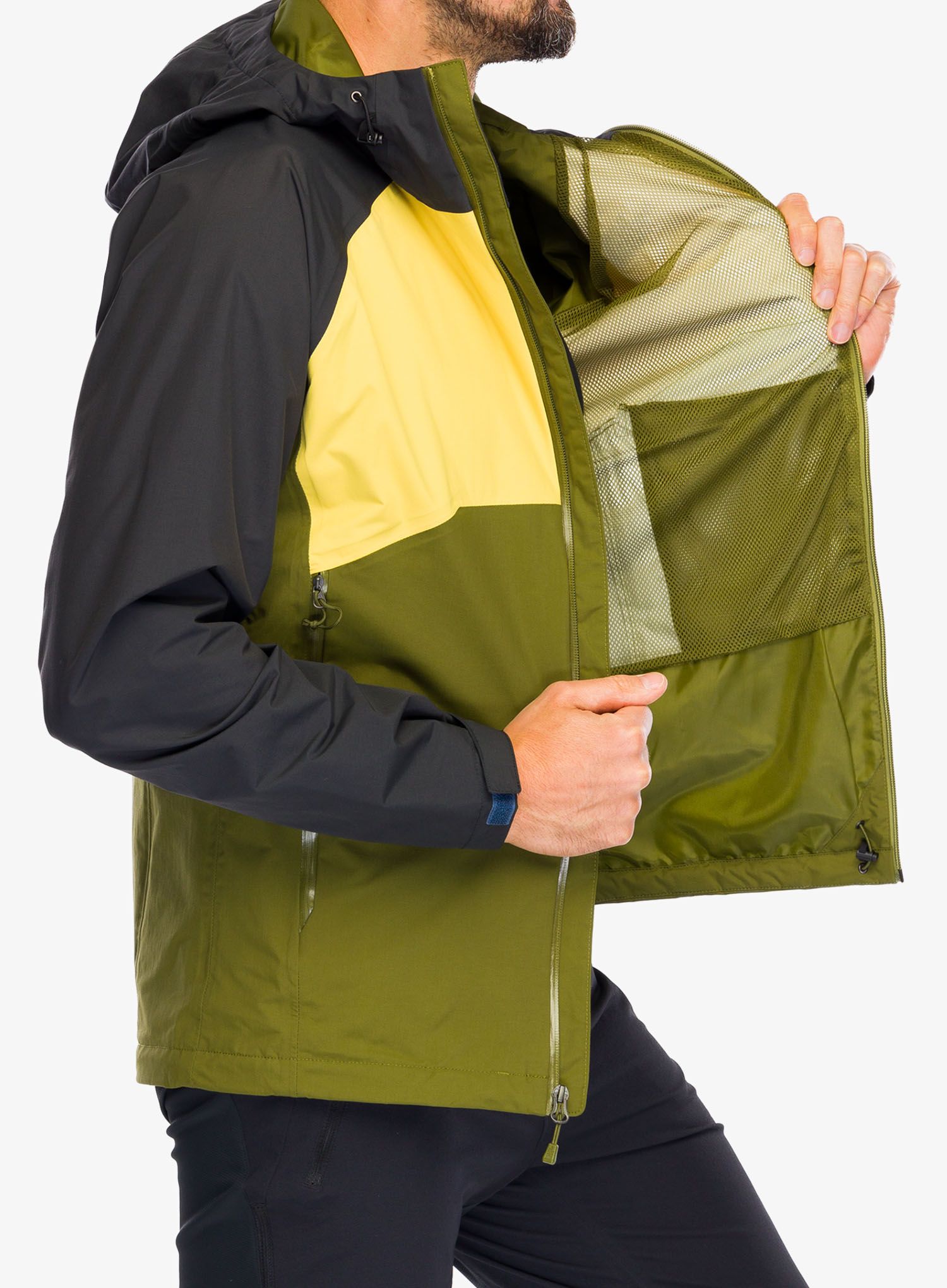 Kišna jakna The North Face Stratos Jacket - olive/yellow silt