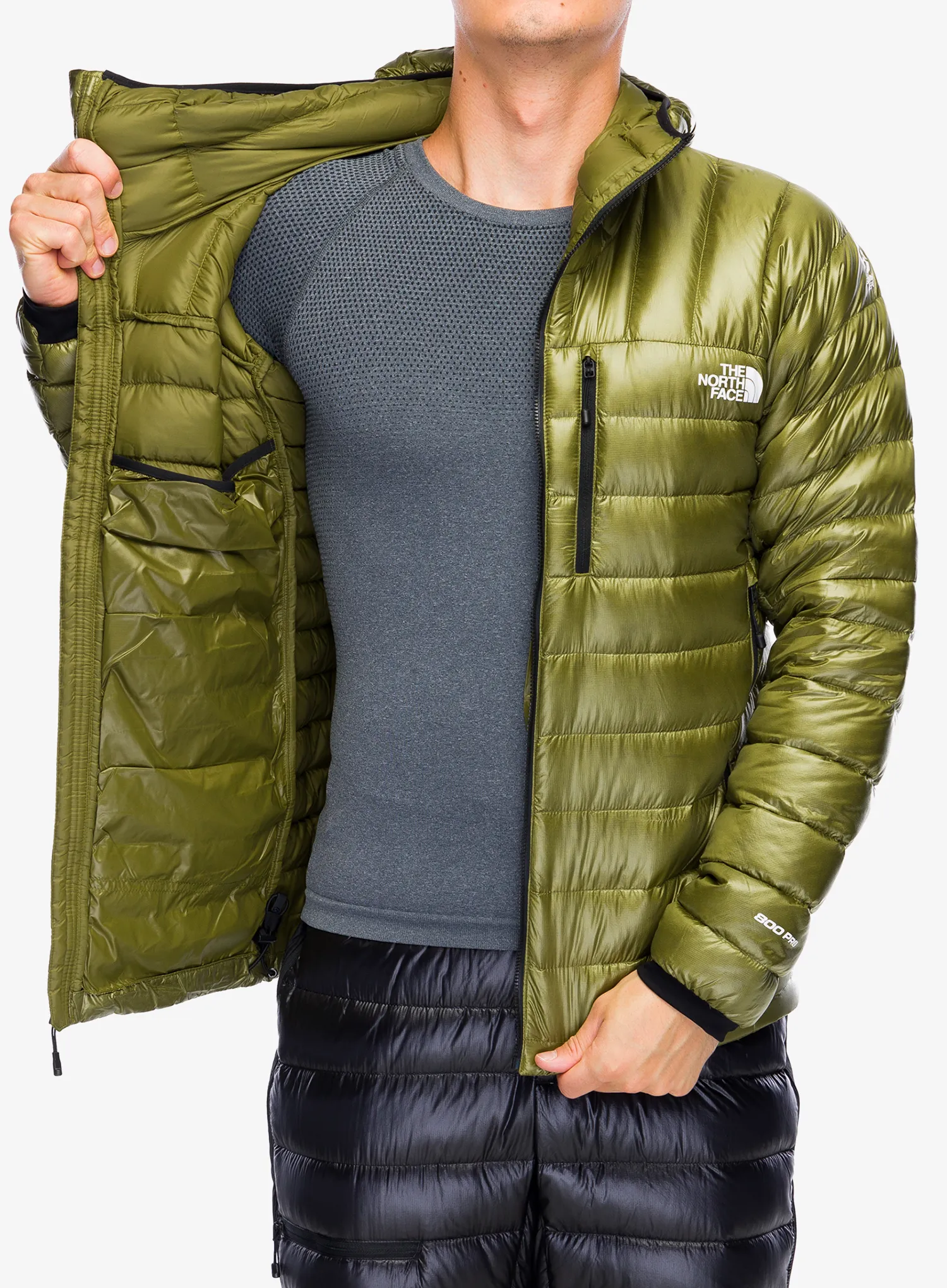 Pernata jakna The North Face Summit Breithorn Hoodie - forest olive