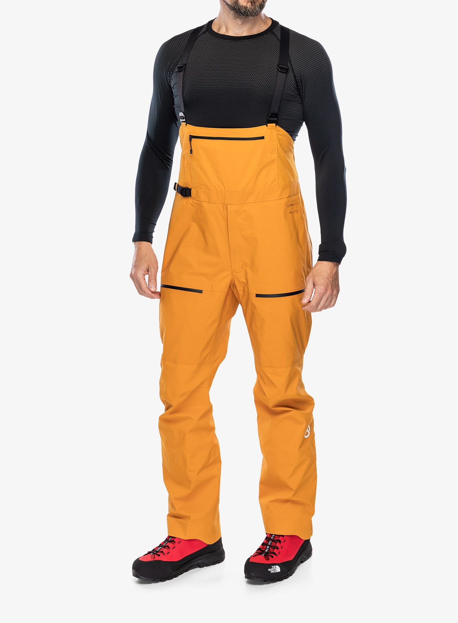 Planinske hlače The North Face Summit Pumori GTX Pro BIB - citrine yellow