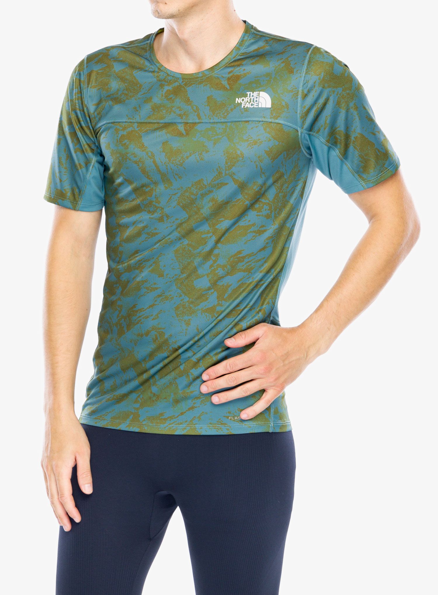 Majica za trčanje The North Face Sunriser S/S - algae blue mountain trail