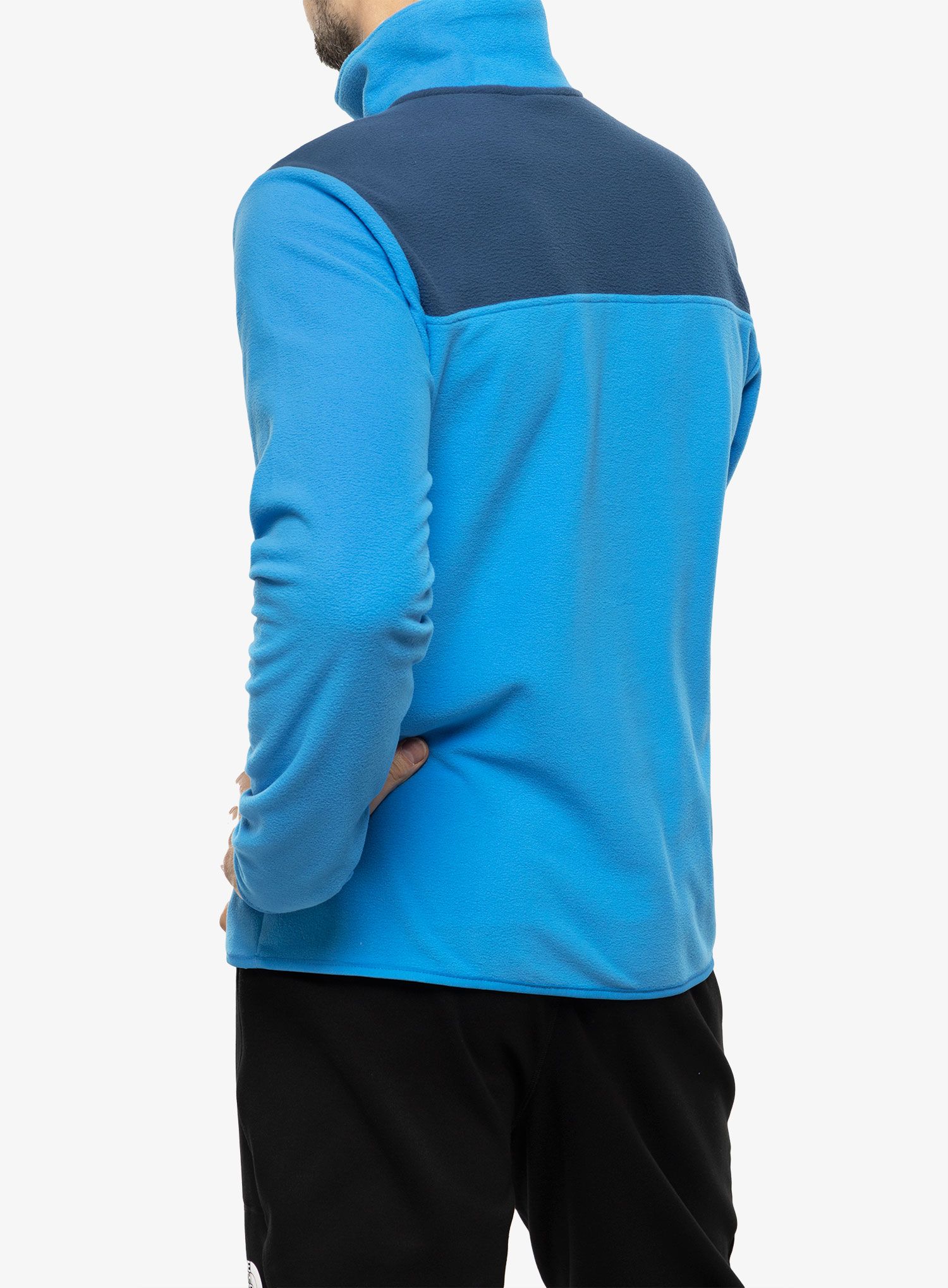 Dukserica od flisa The North Face TKA Glacier Snap-Neck Pullover - blue