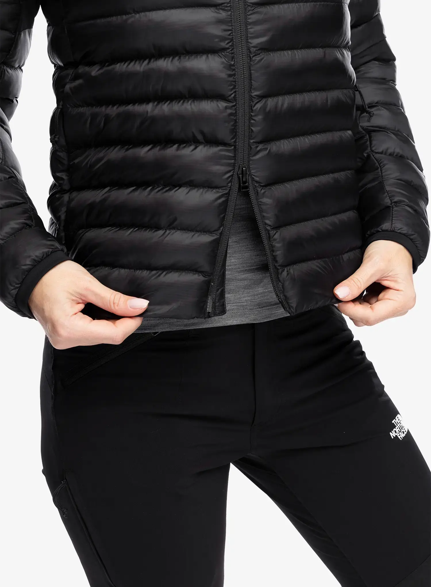 Jakna s postavom ženska The North Face Terra Peak Hoodie - tnf black