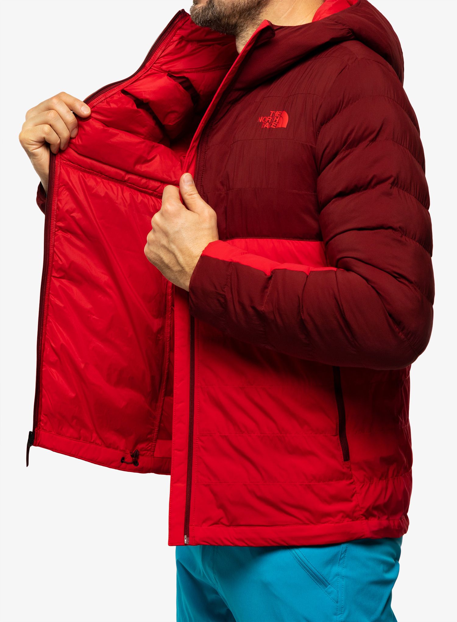 Jakna s postavom The North Face Thermoball 50/50 Jacket - cordovan/tnf red