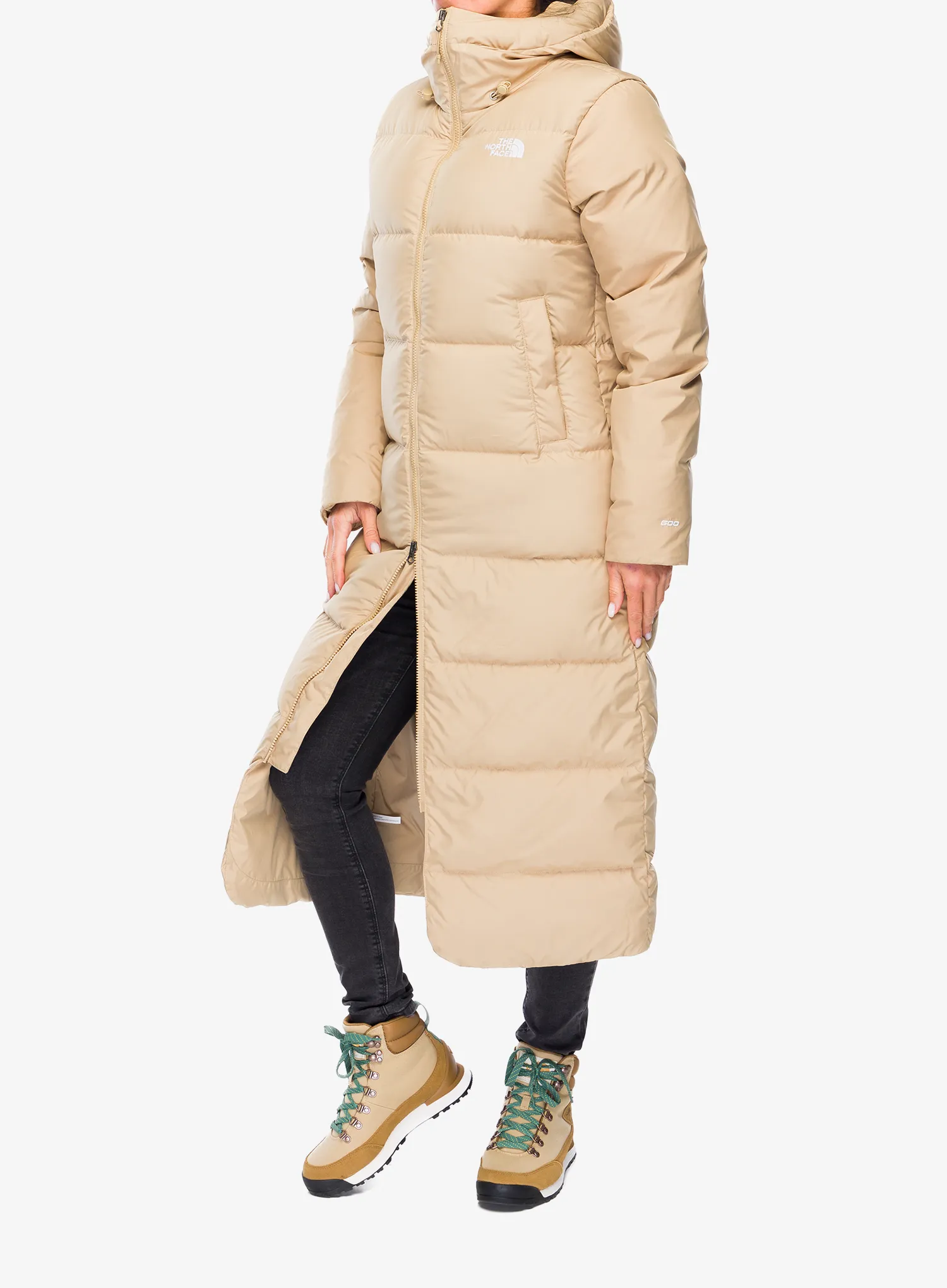 Ženski perjani kaput The North Face Triple C Parka - khaki stone