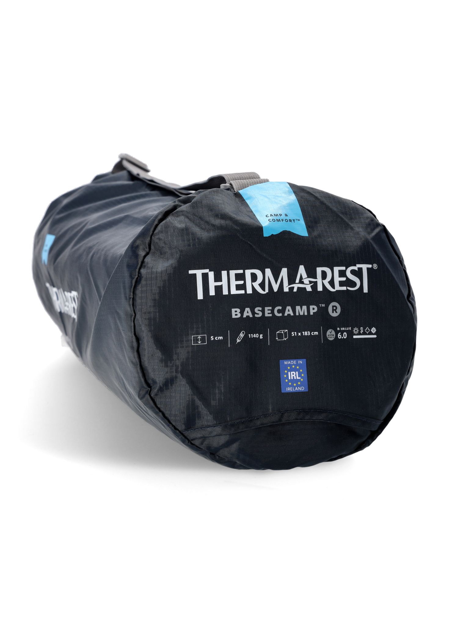 Samonapuhavajuća podloga Therm a Rest Base Camp Regular - poseidon blue