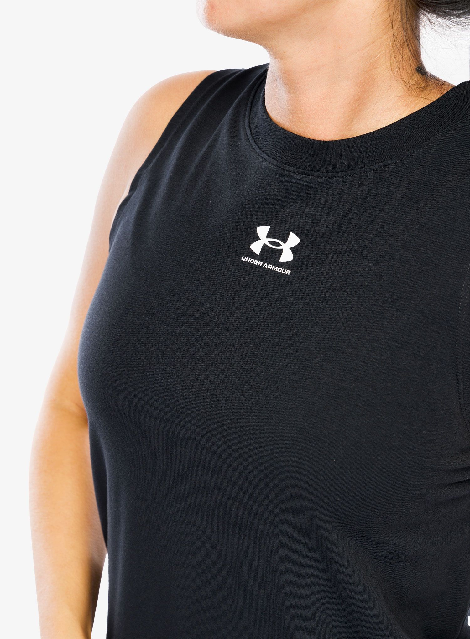 Ženski top Under Armour Campus Muscle Tank - black/white