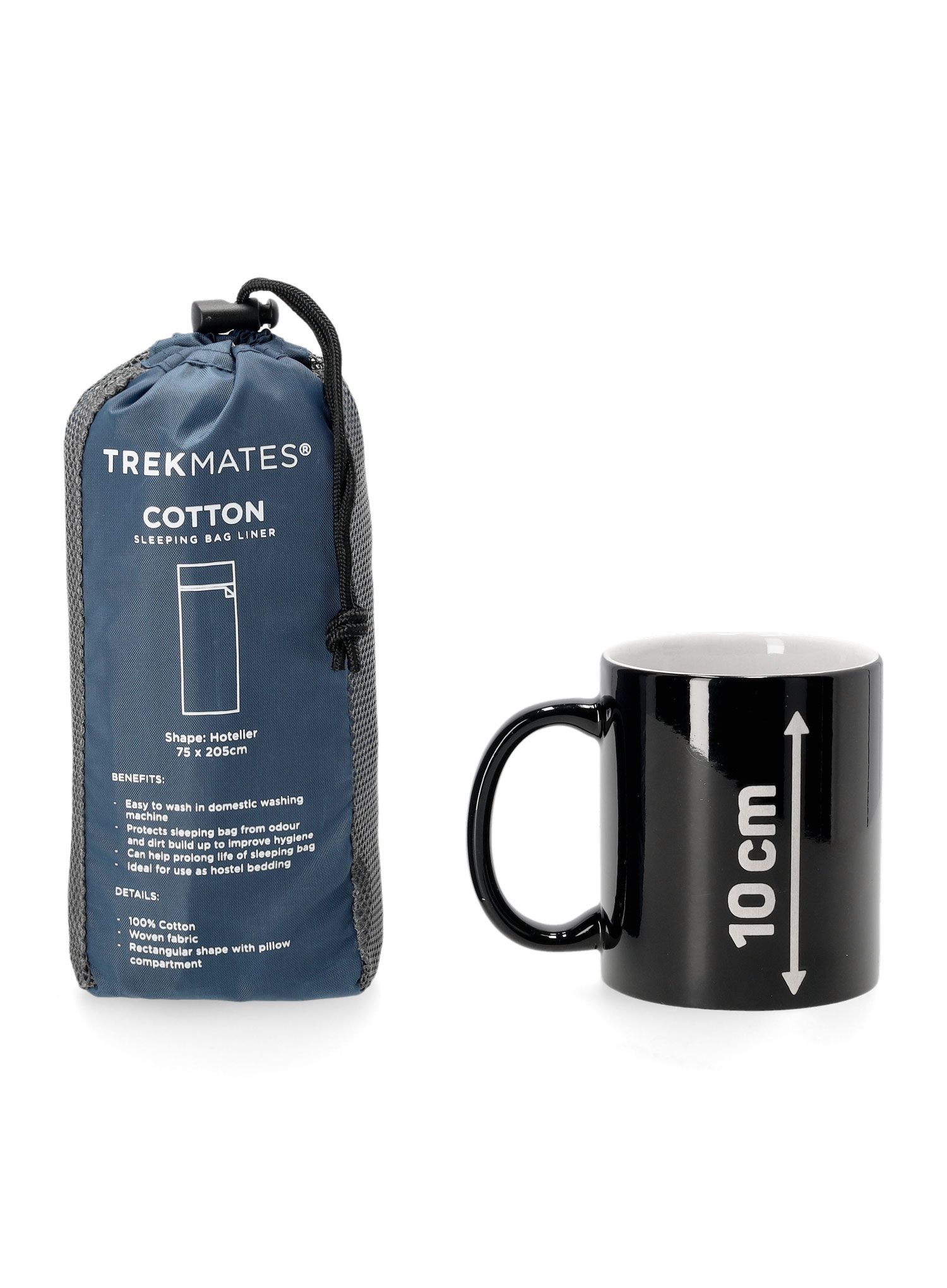 Umetak za vreću za spavanje Trekmates Cotton Sleeping Bag Liner Hotelier - moonlight blue