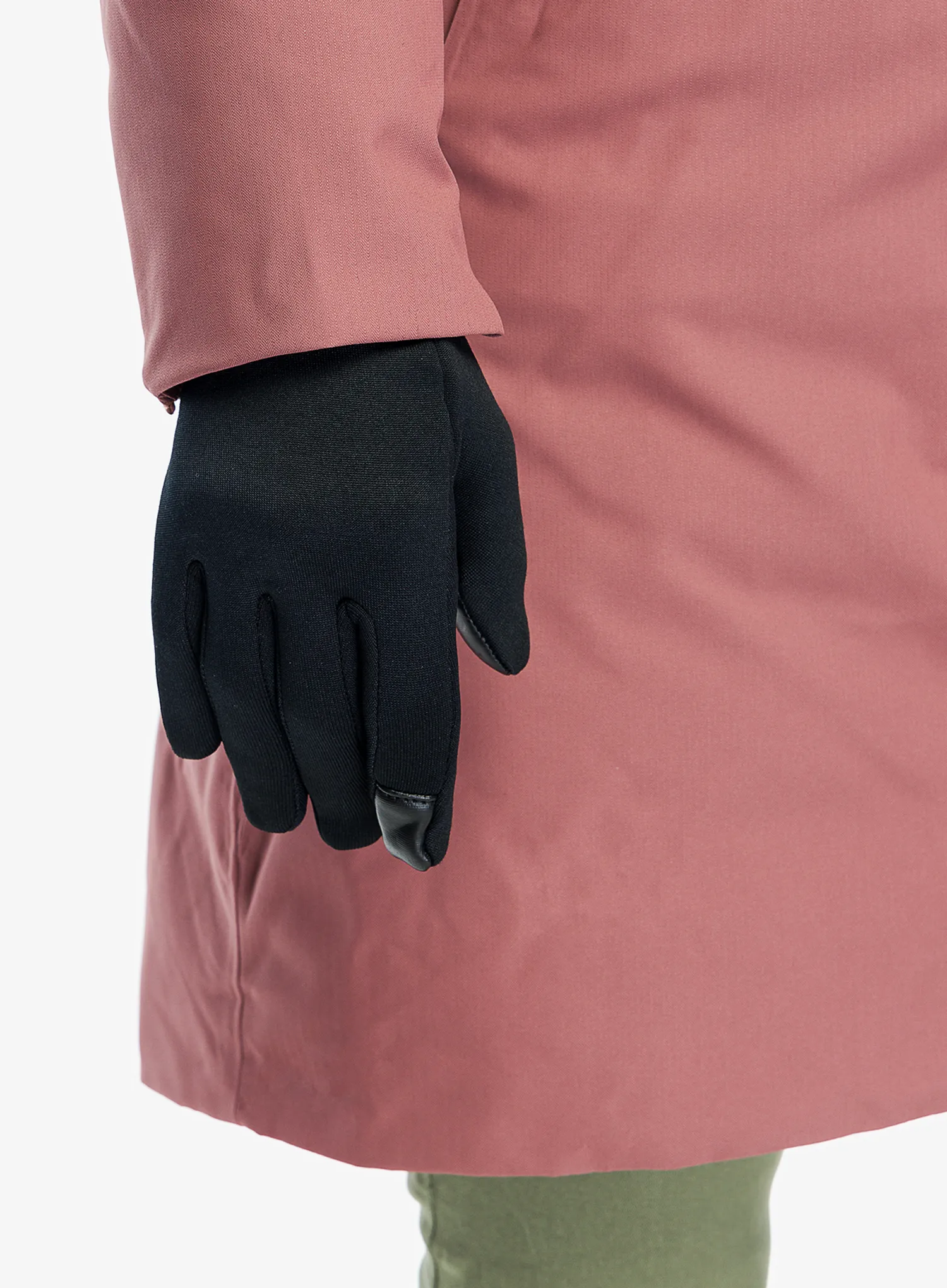 Rukavice od flisa Trekmates Ogwen Stretch Grip Glove - black