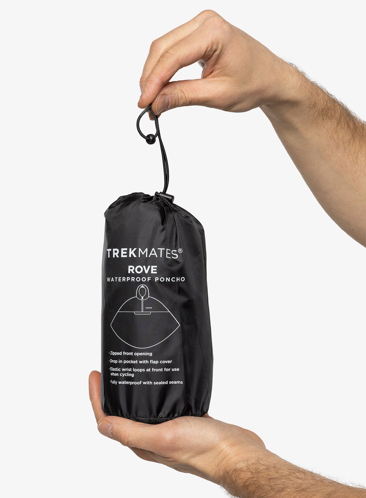 Planinarski ogrtač Trekmates Rove Poncho - black