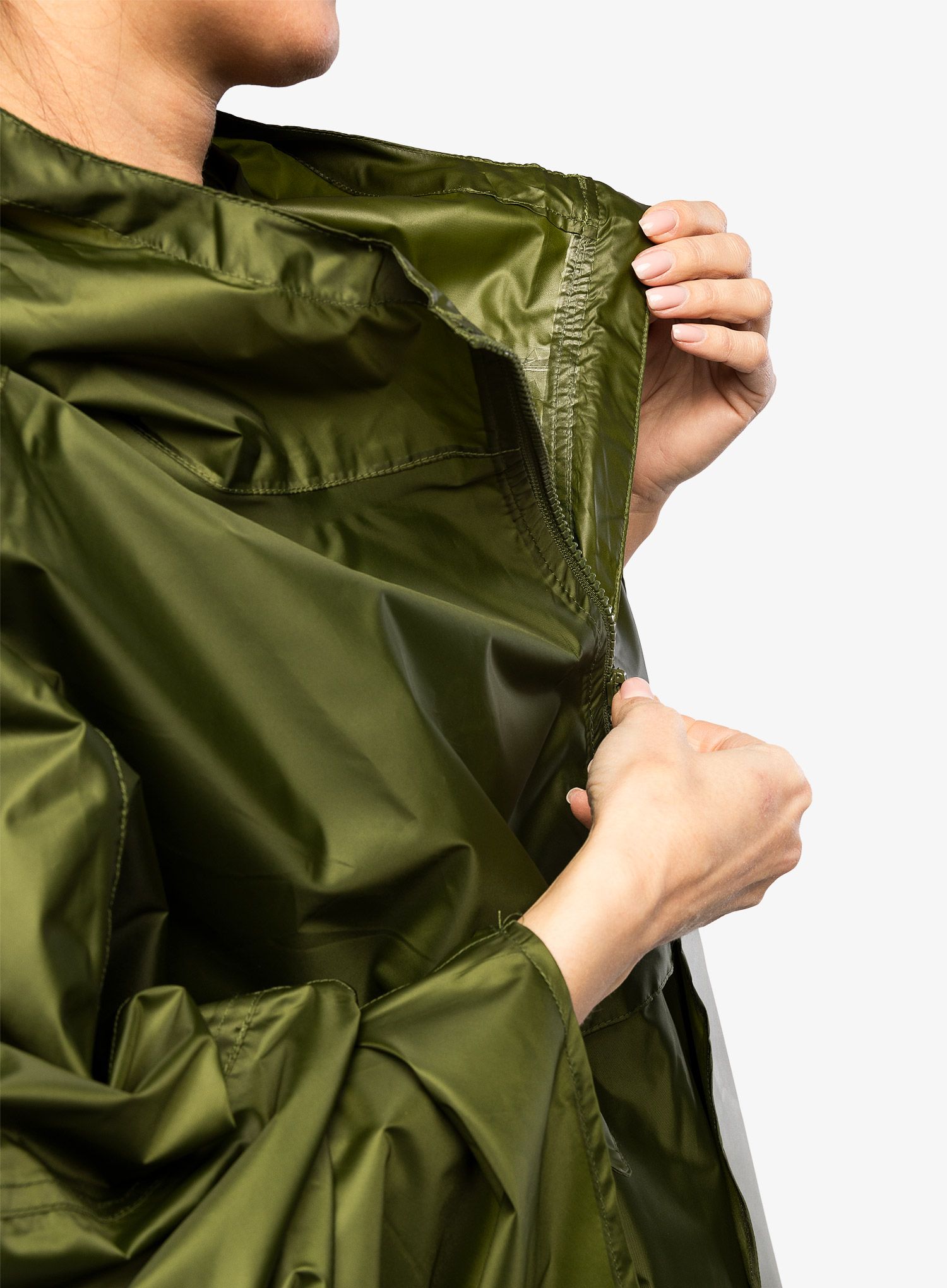Planinarski ogrtač Trekmates Rove Poncho - moss