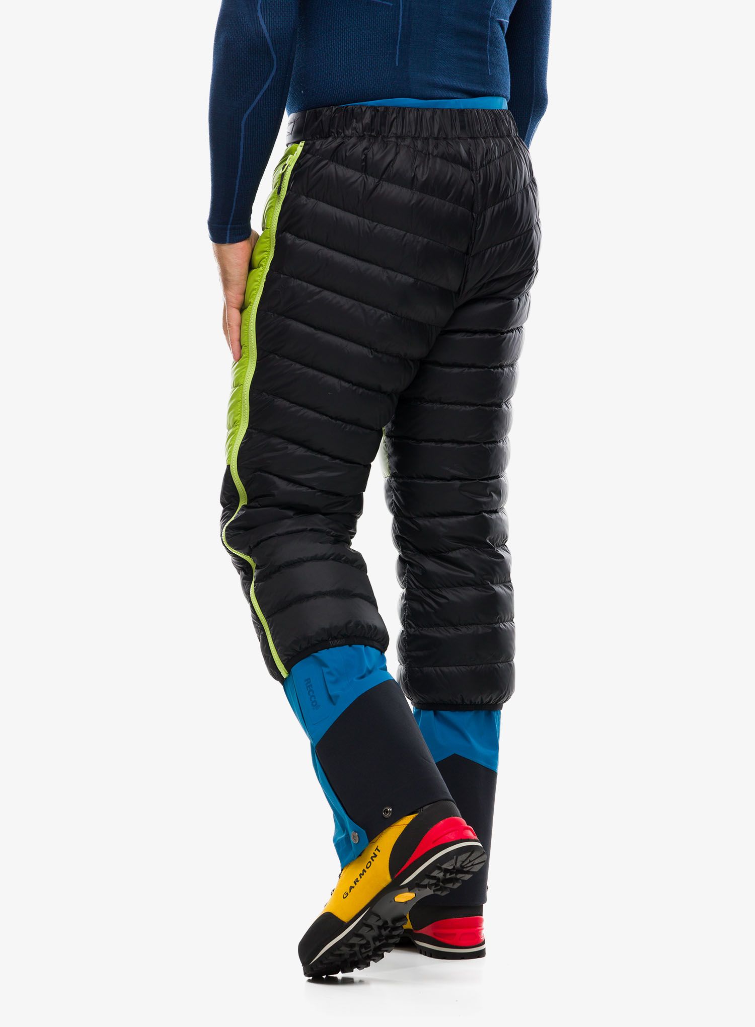 Perjane hlače Turbat Powder - jet black/macaw green