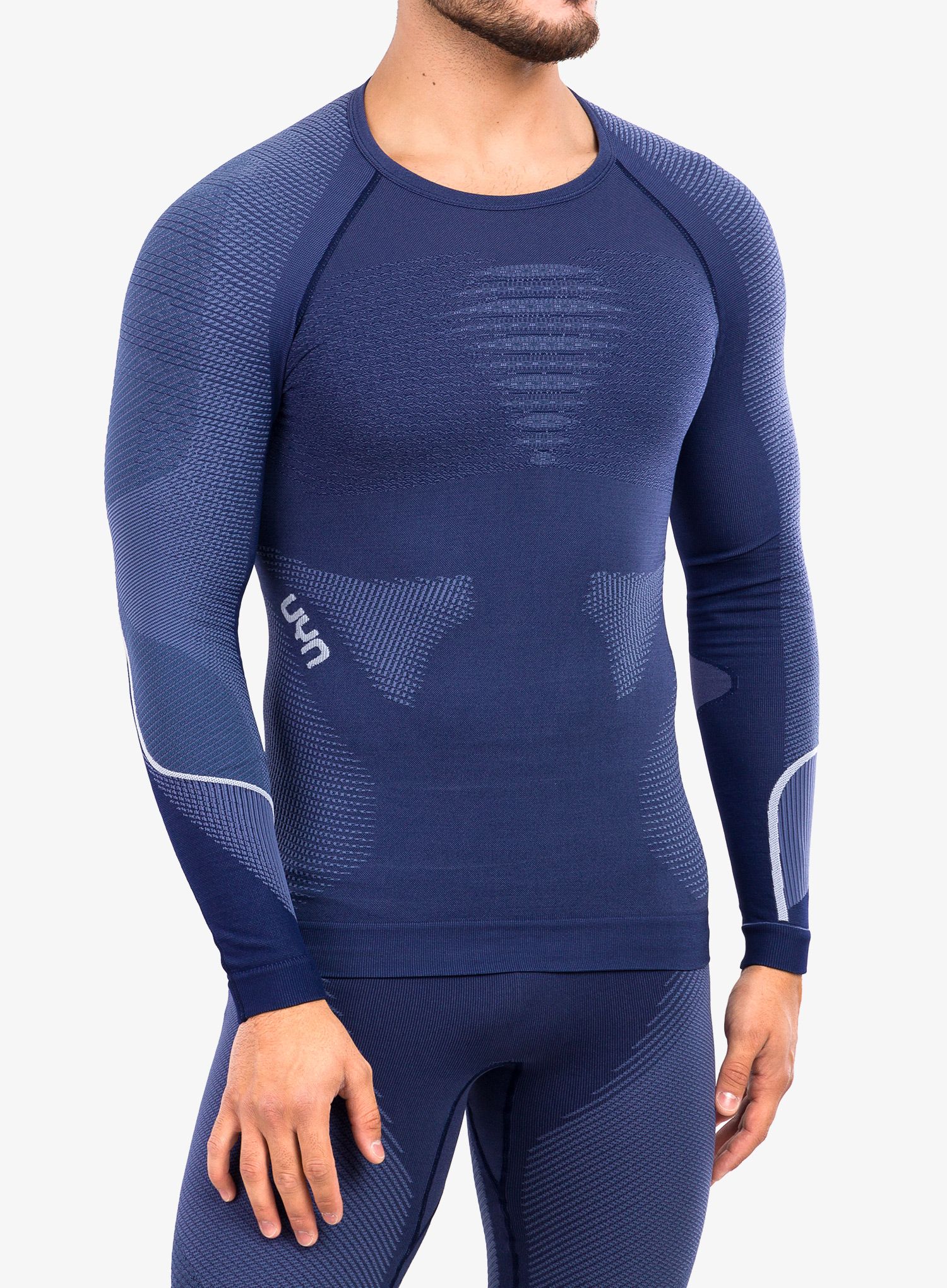 Termoaktivna dukserica UYN Man Ambityon UW Shirt LS - deep blue/avio/white