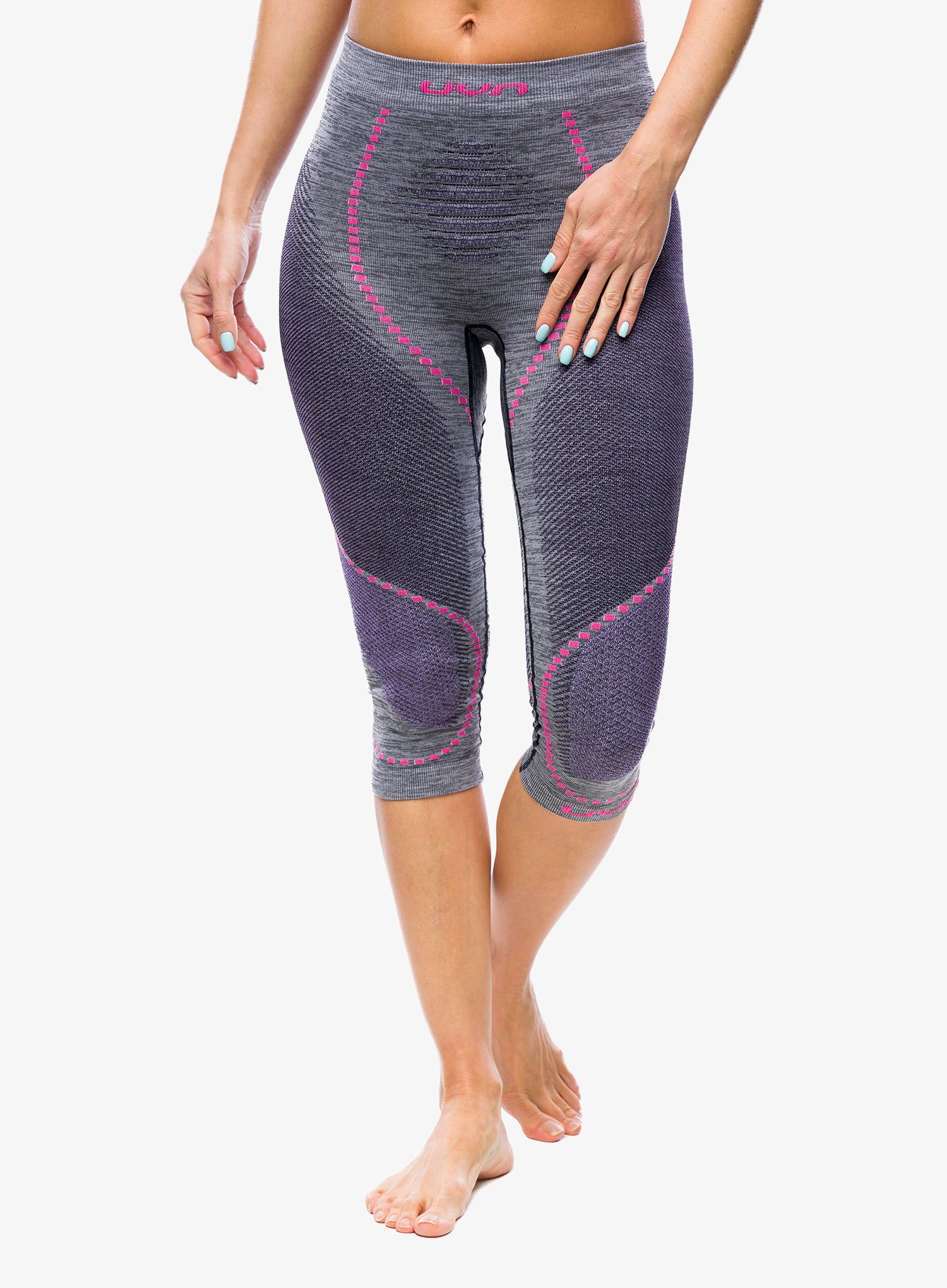 Ženske tajice UYN Ambityon Underwear Pants Medium Melange - black melange/purple