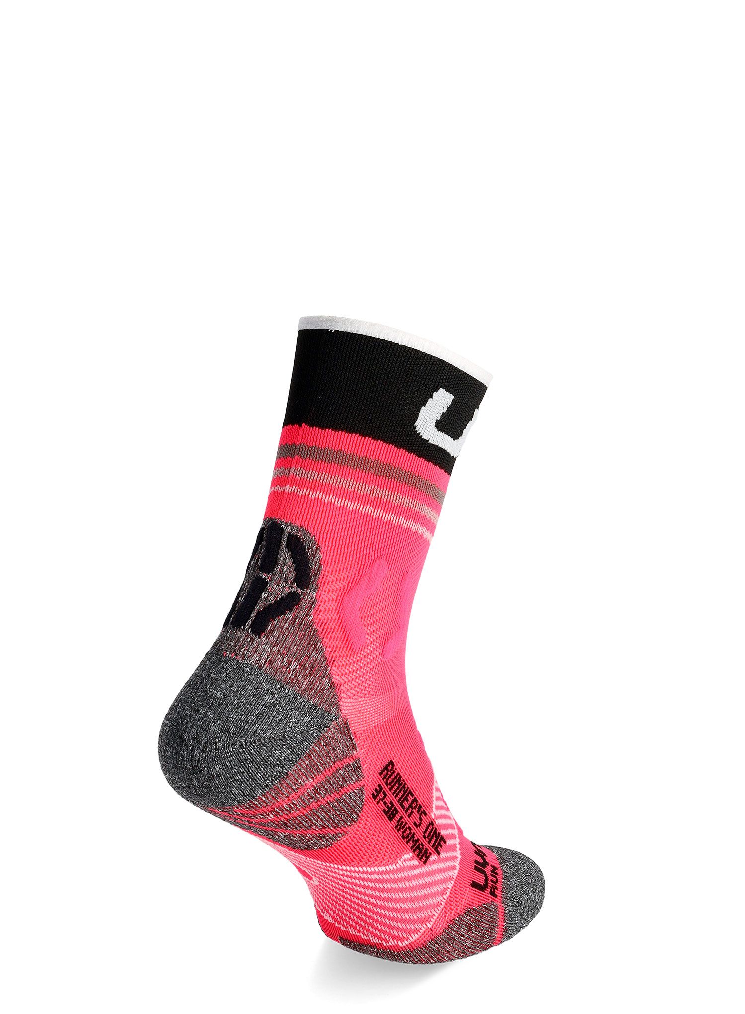 Ženske čarape za trčanje UYN Runner's One Short Socks - pink/black