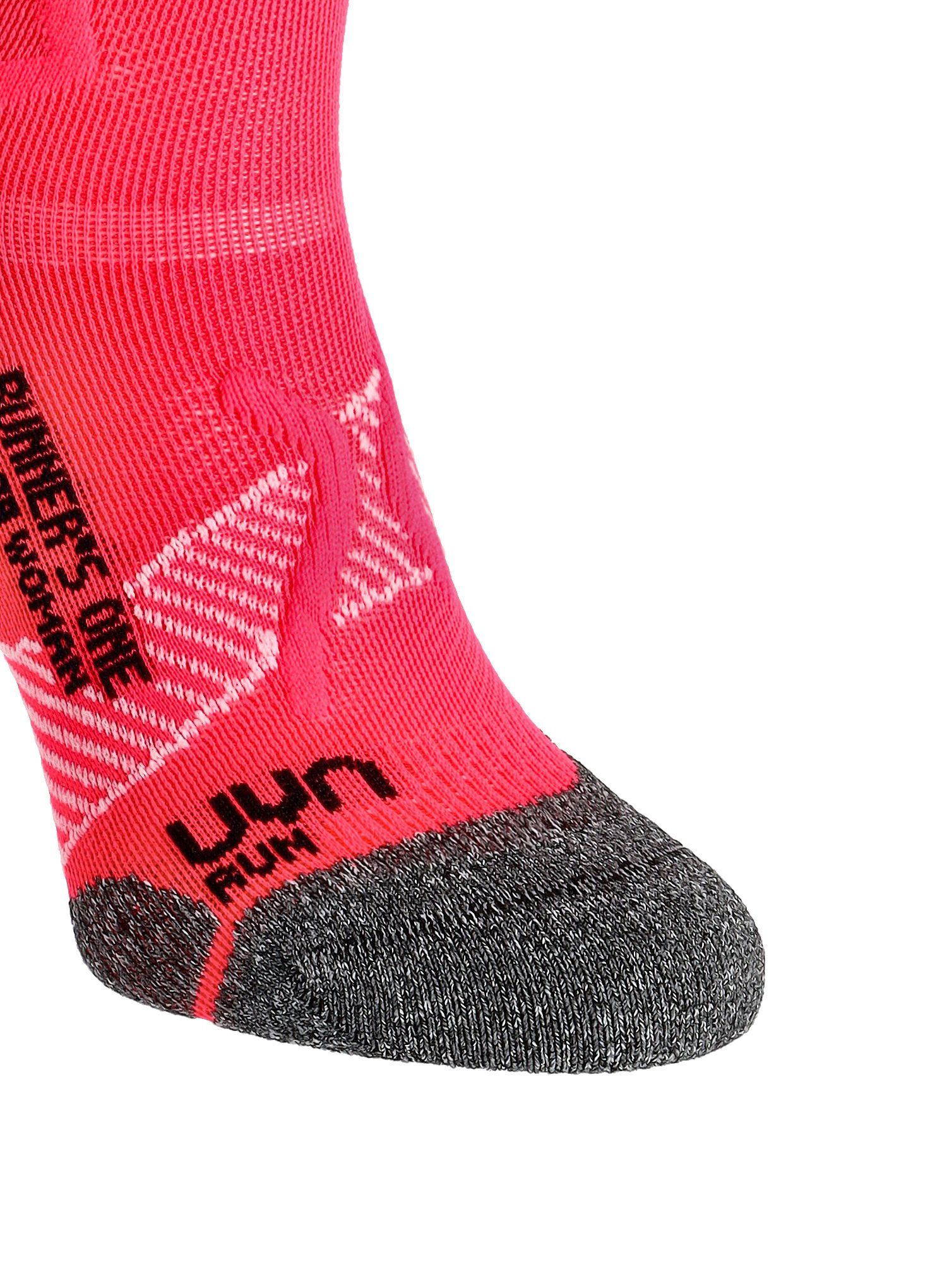 Ženske čarape za trčanje UYN Runner's One Short Socks - pink/black